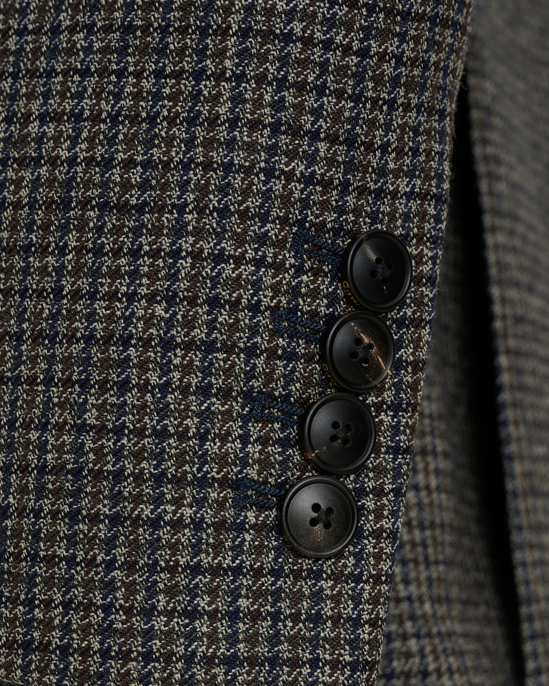 Evans Virgin Wool Brown Shepherd Check Blazer