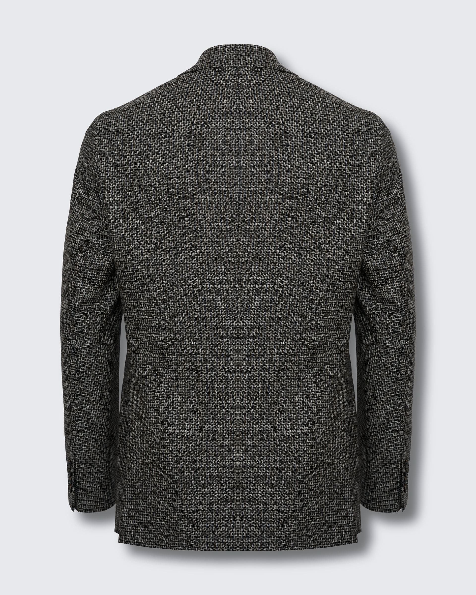 Evans Virgin Wool Brown Shepherd Check Blazer