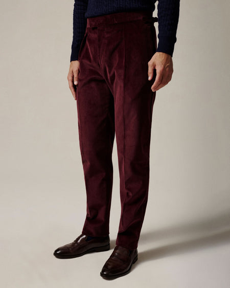 Mahon Corduroy Pleated Cotton Pant