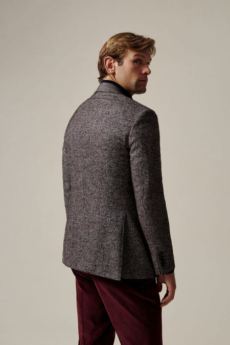 Cartney Puppytooth Wool Alpaca & Nylon Blazer