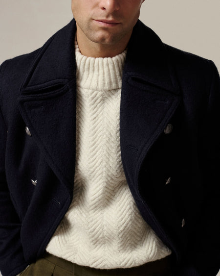 Thomas Virgin Wool Double Faced Peacoat