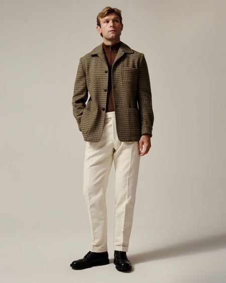 Lachlan Check Virgin Wool & Cashmere Shacket