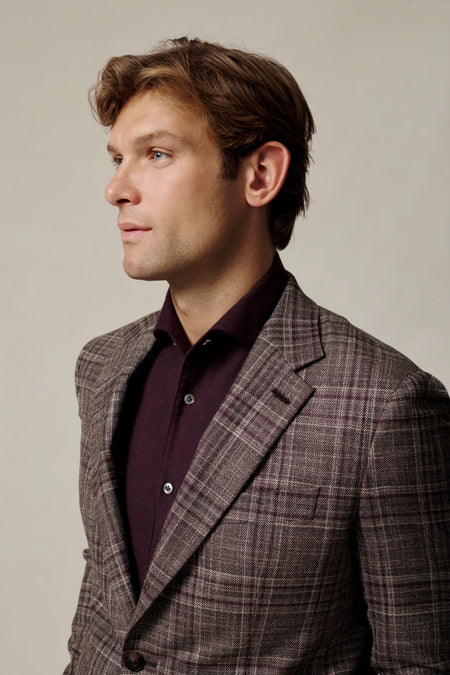 Tavish Check Virgin Wool & Silk Blazer