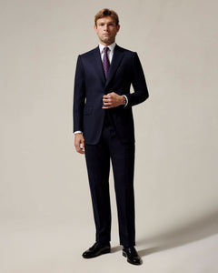Anderson Flannel Virgin Wool Suit Navy