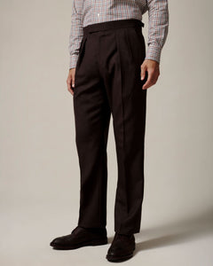 Gavin Double Pleated Virgin Wool Pant