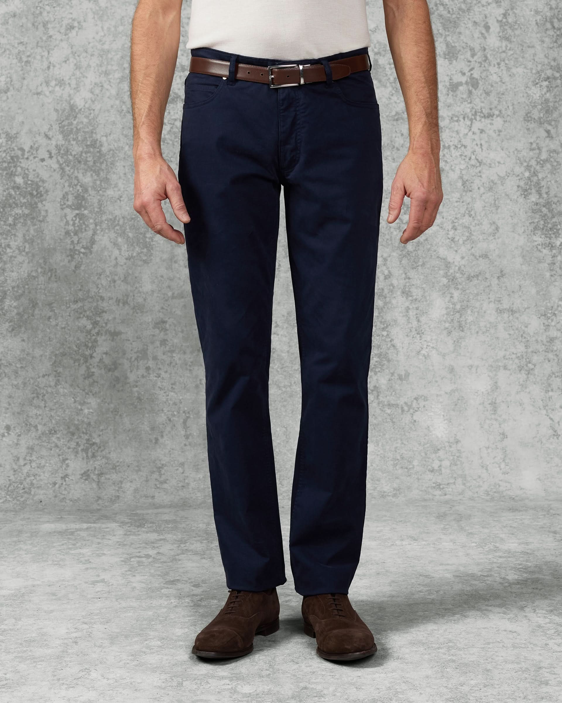 Frederick Cotton Stretch 5 Pocket Trouser Navy