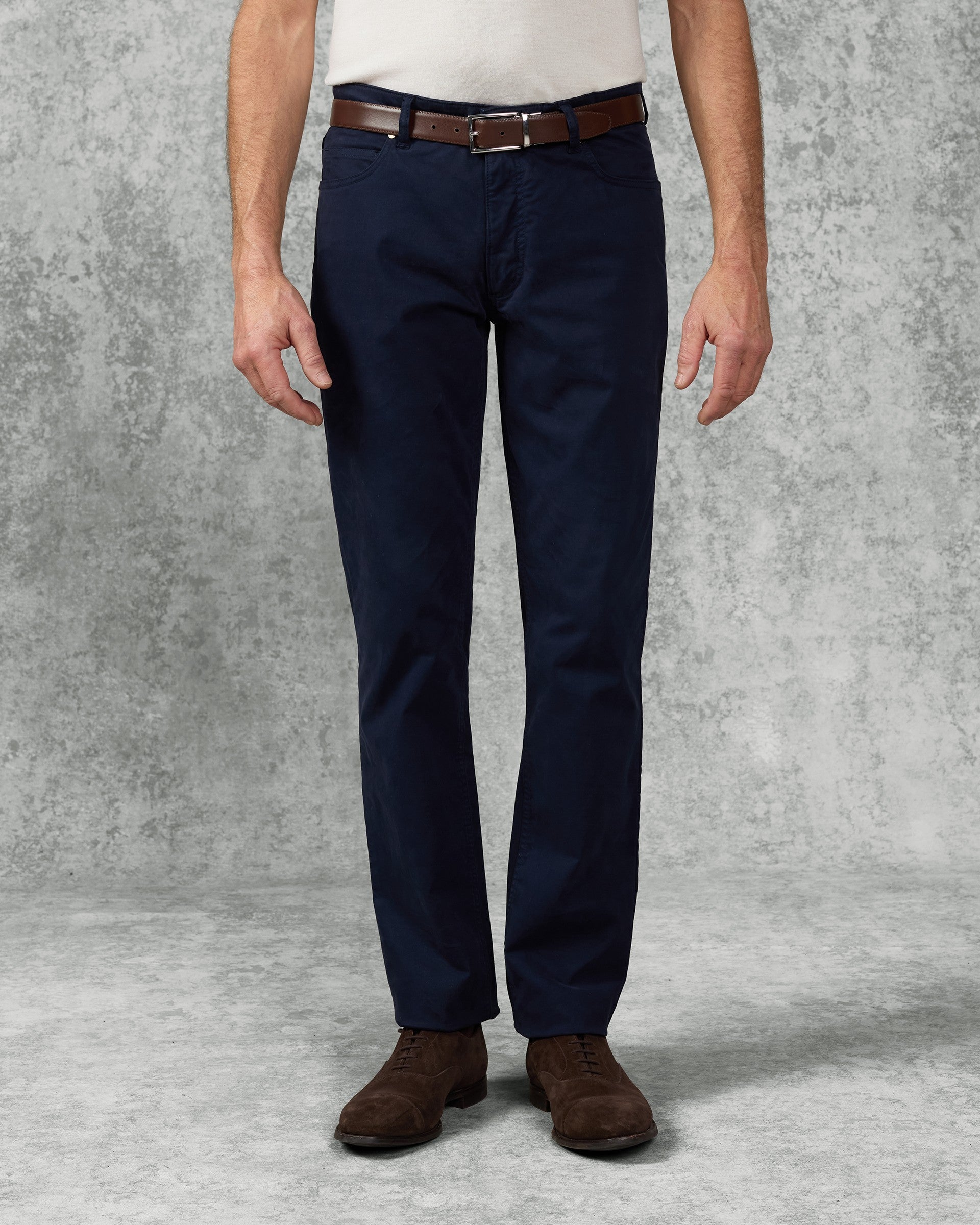 Frederick Cotton & Elastane 5 Pocket Trouser Navy