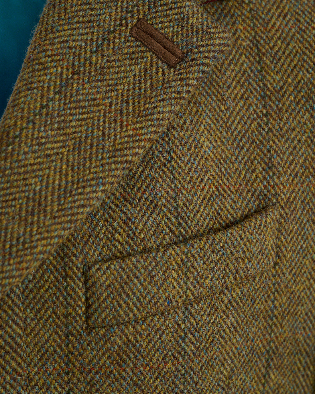 Garth Car Coat Green Herringbone