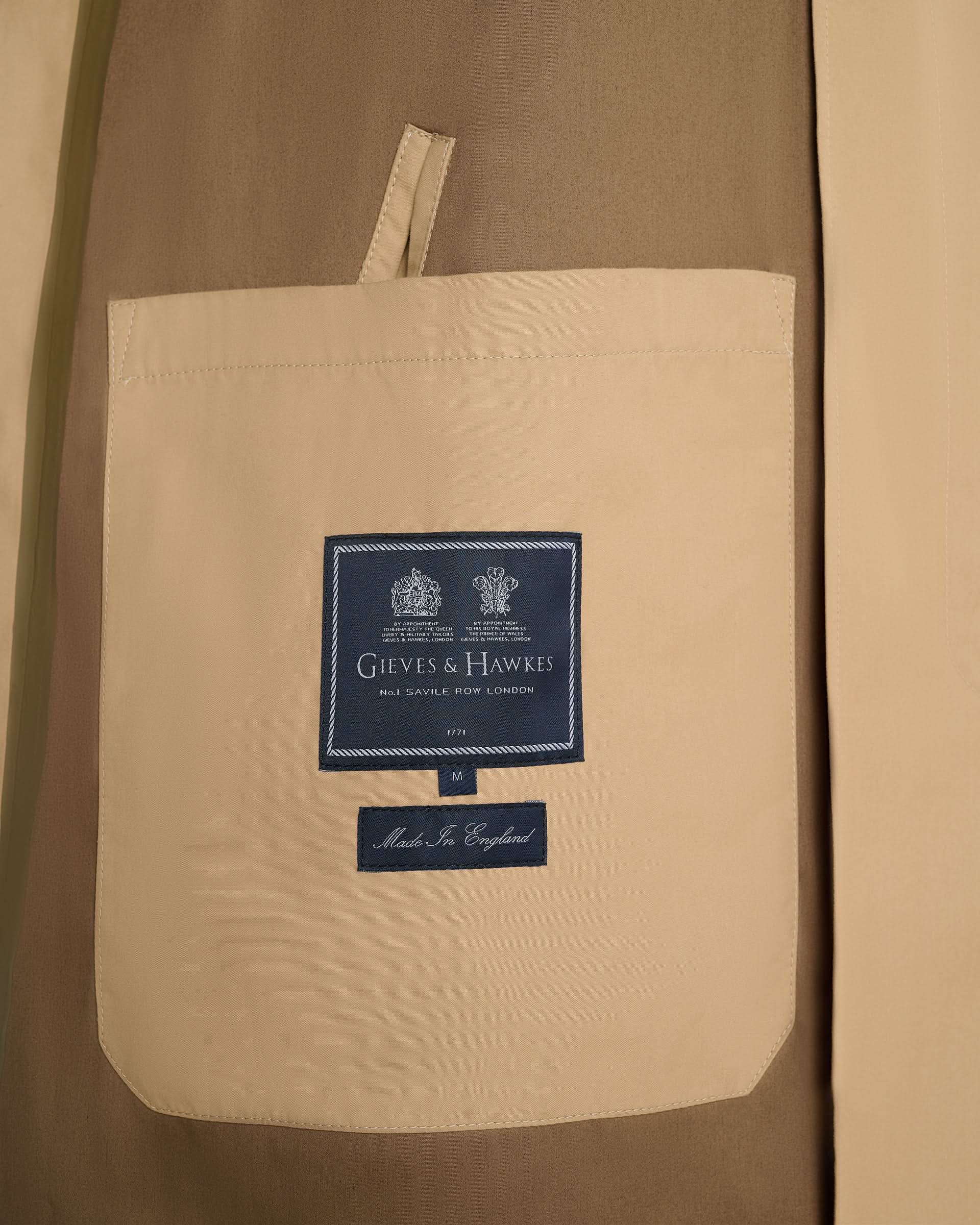 Sargent Ventile Cotton Water Repellent Belted Mac Tan