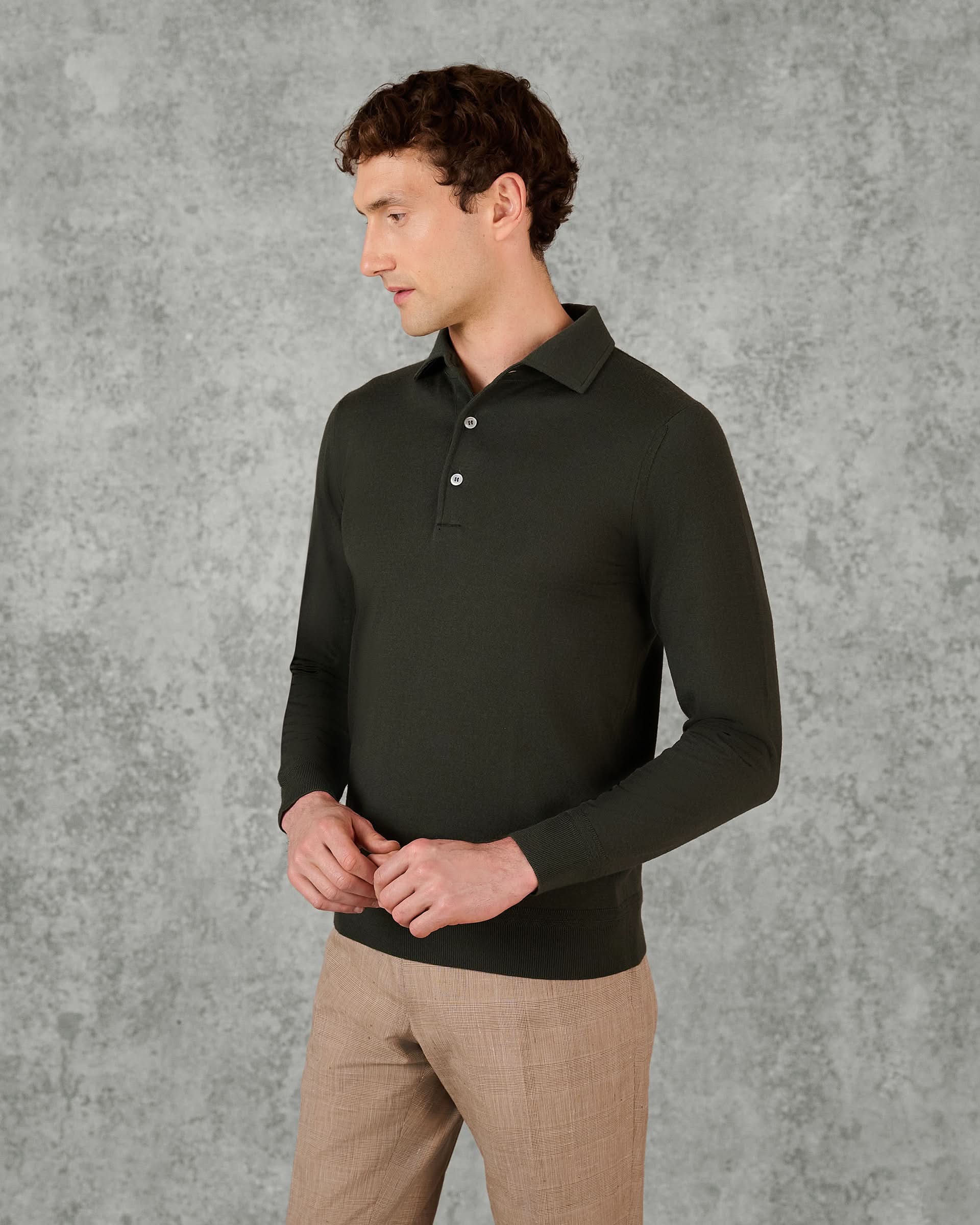 Grant Ultrafine Merino Wool Polo Shirt