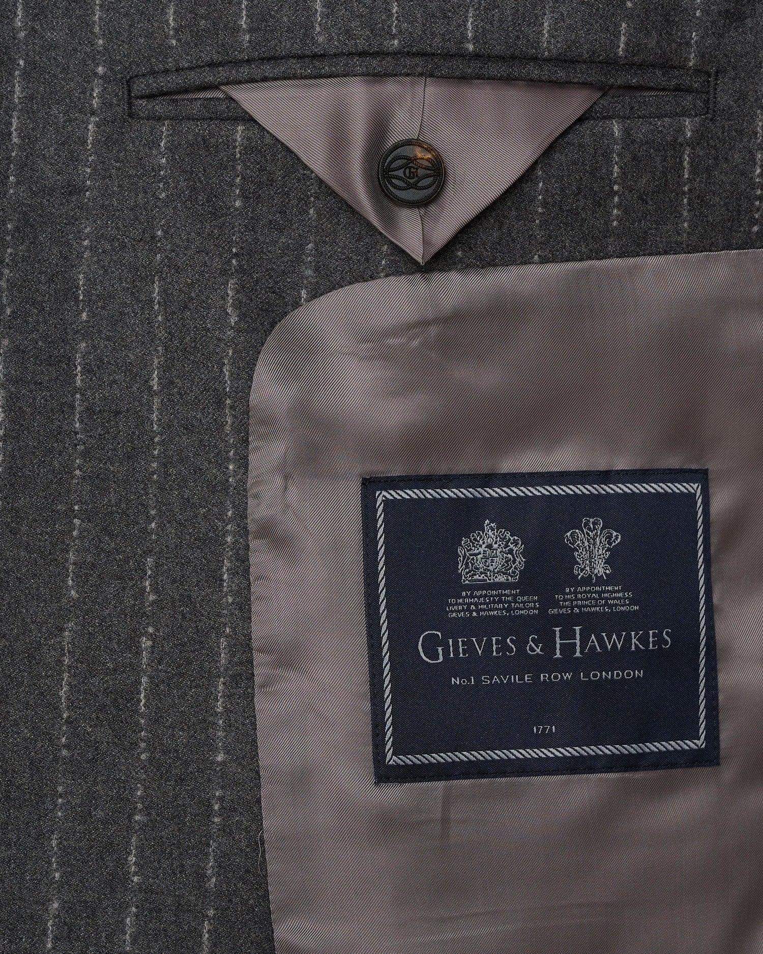 Gunn Wool Cashmere Morse Code Suit Grey