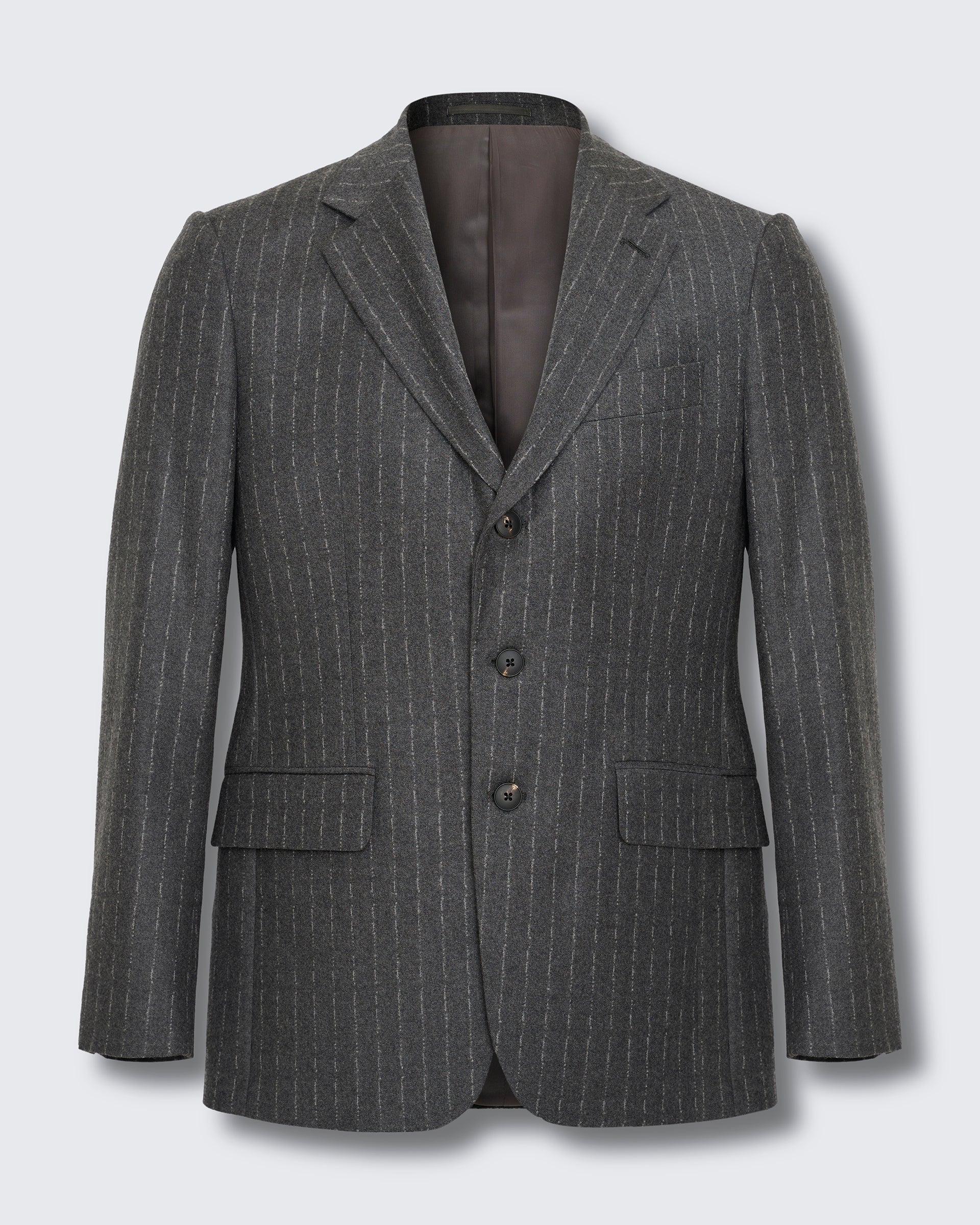 Gunn Suit Jacket Grey Morse Code Flannel