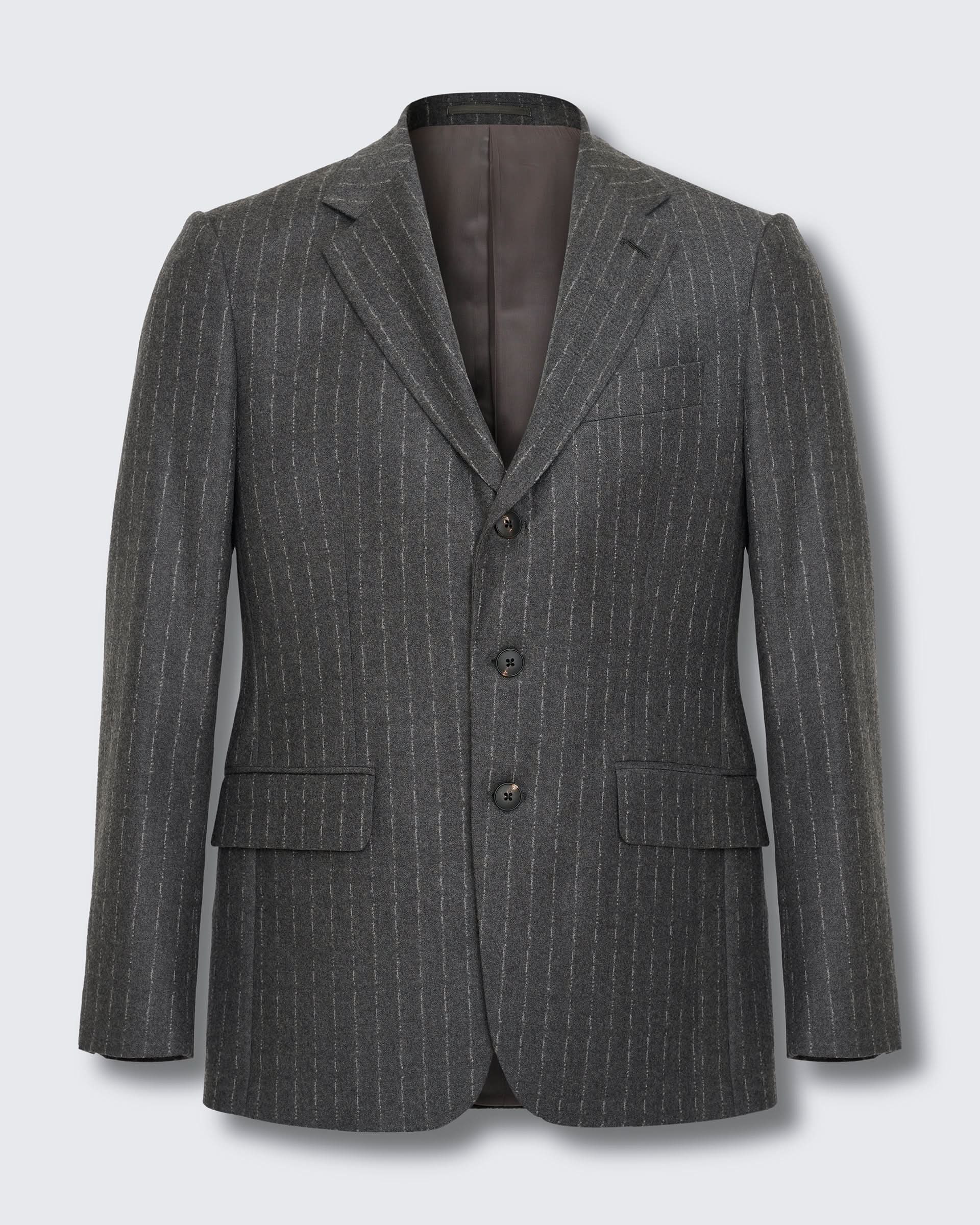 Gunn Wool Cashmere Suit Jacket Grey Morse Code