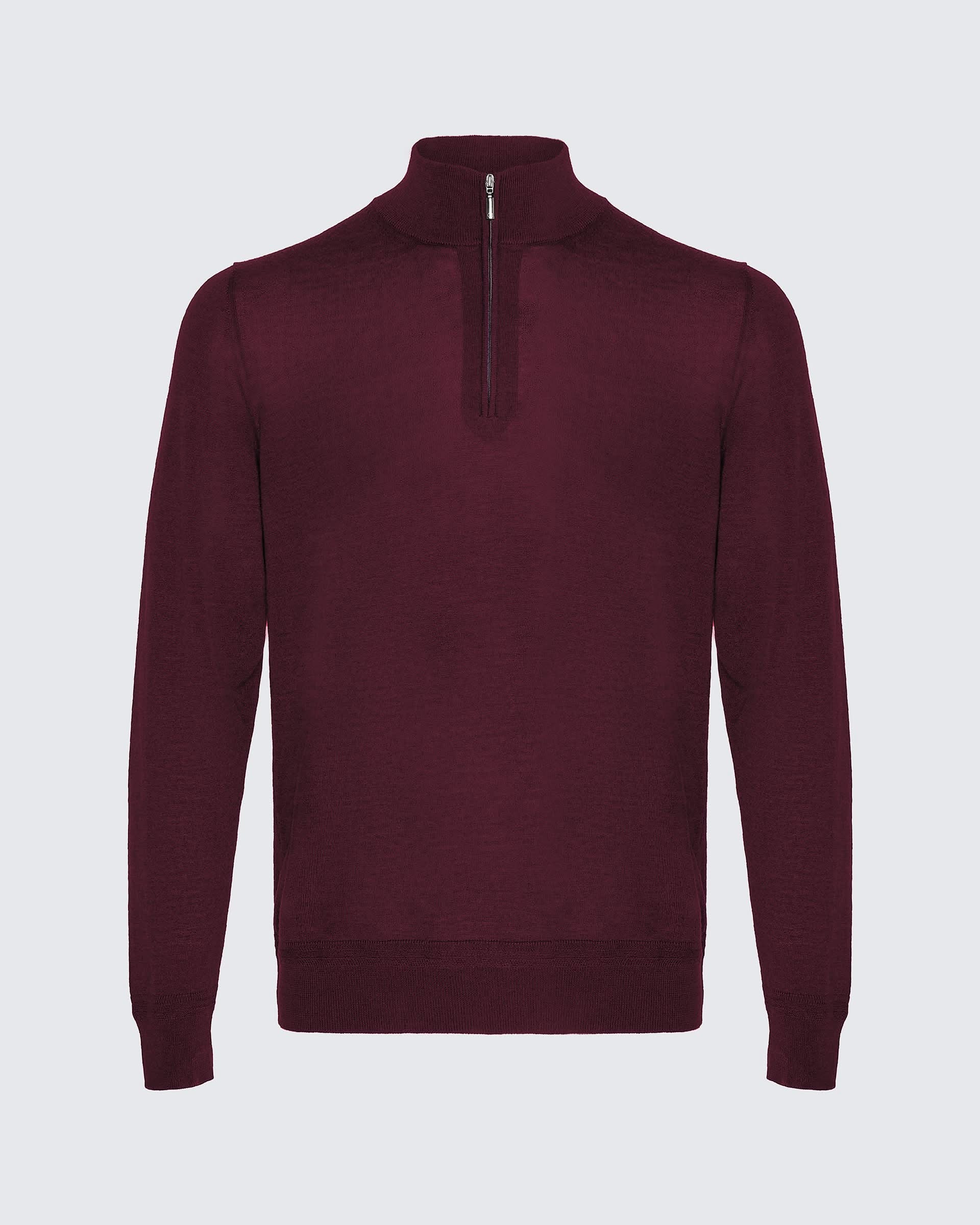 Hamilton Merino Wool Silk Cashmere Quarter Zip Jumper