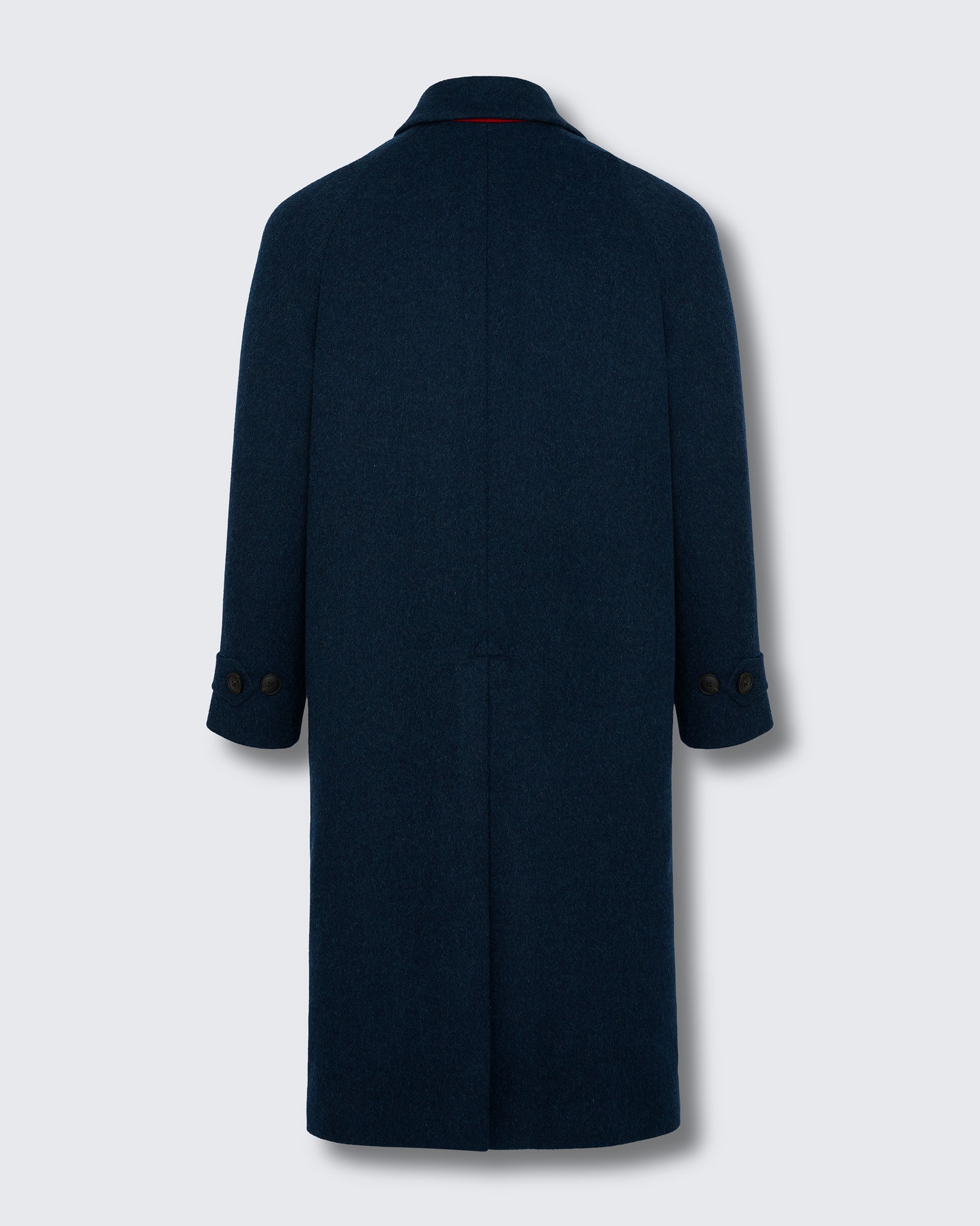 Harry Wool & Mohair Blue Plain Raglan Coat