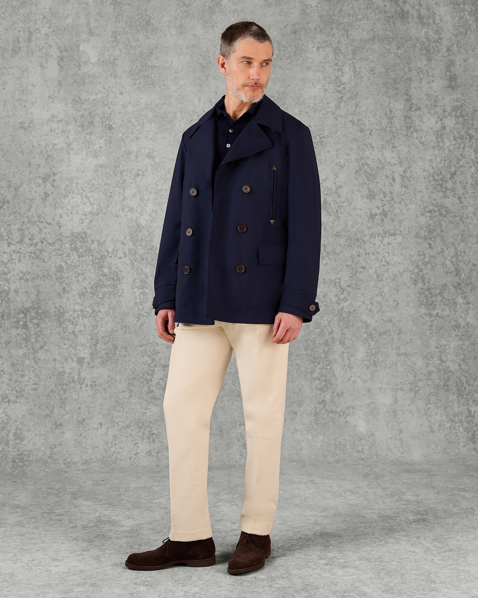 Hawkes Lazer Cut Peacoat Navy