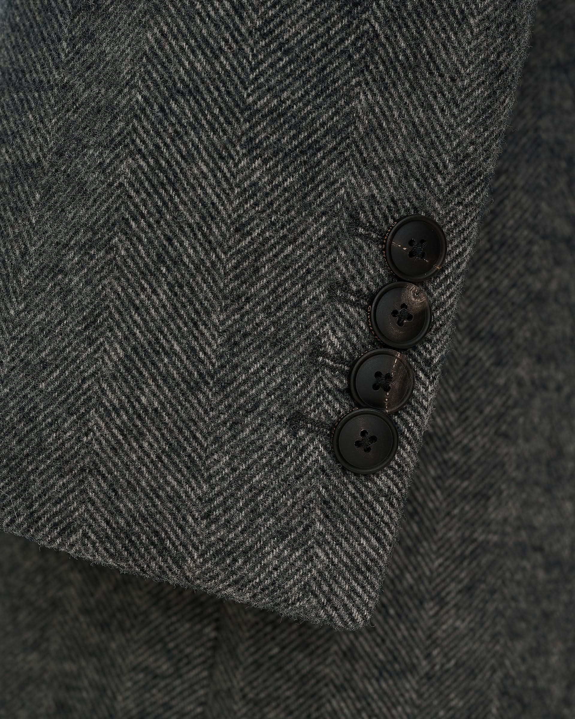 Hovell Herringbone Top Coat Grey