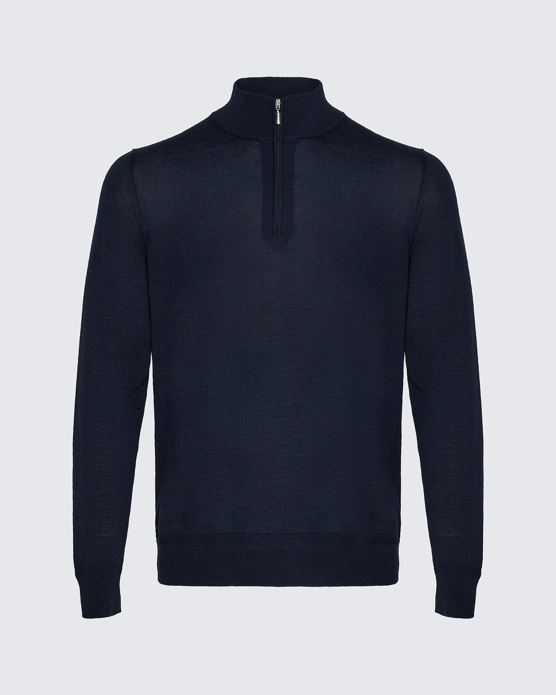 Hamilton Merino Wool Silk Cashmere Quarter Zip Jumper