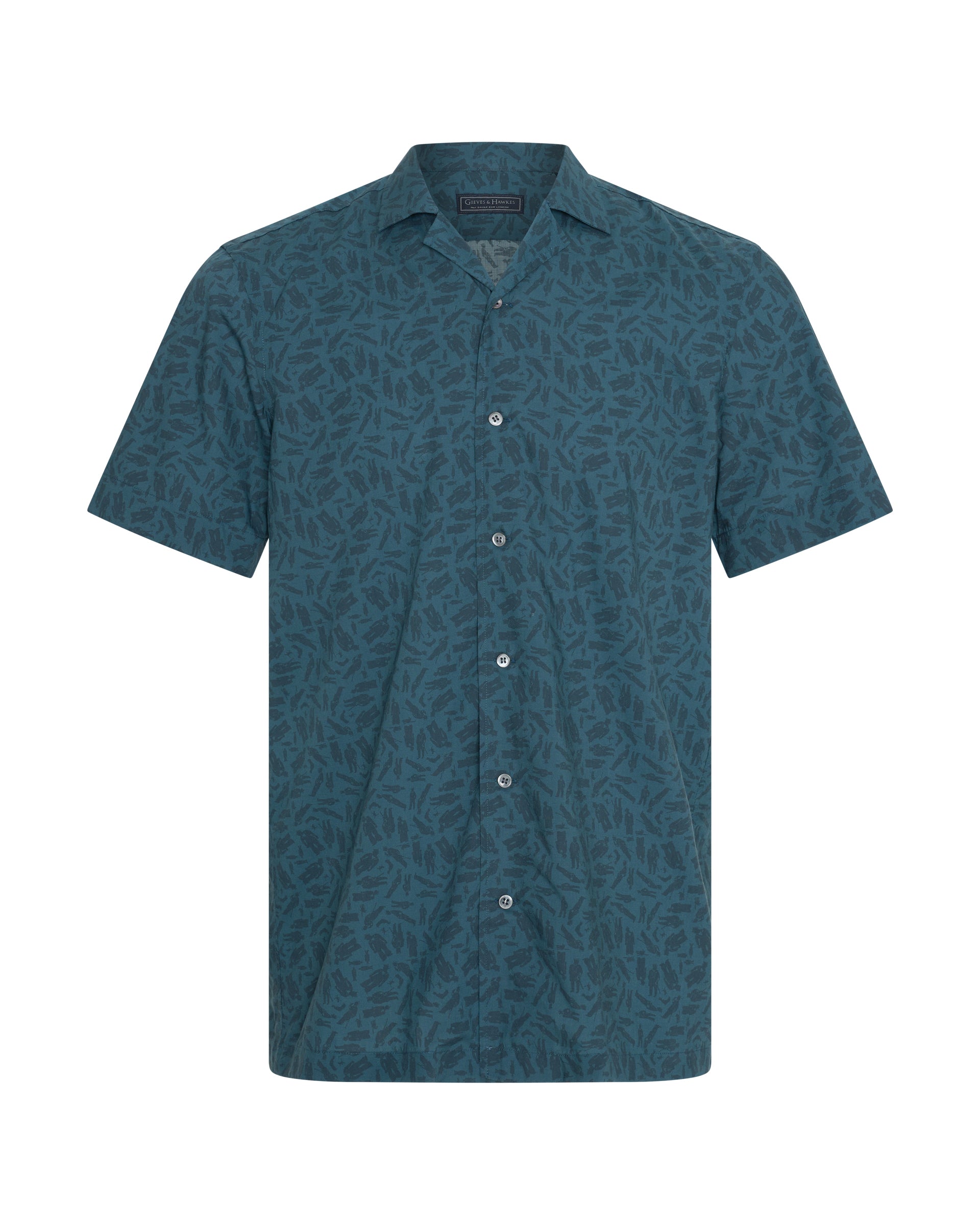 Heath Cotton & Lyocell Portsmouth Men Shirt Teal