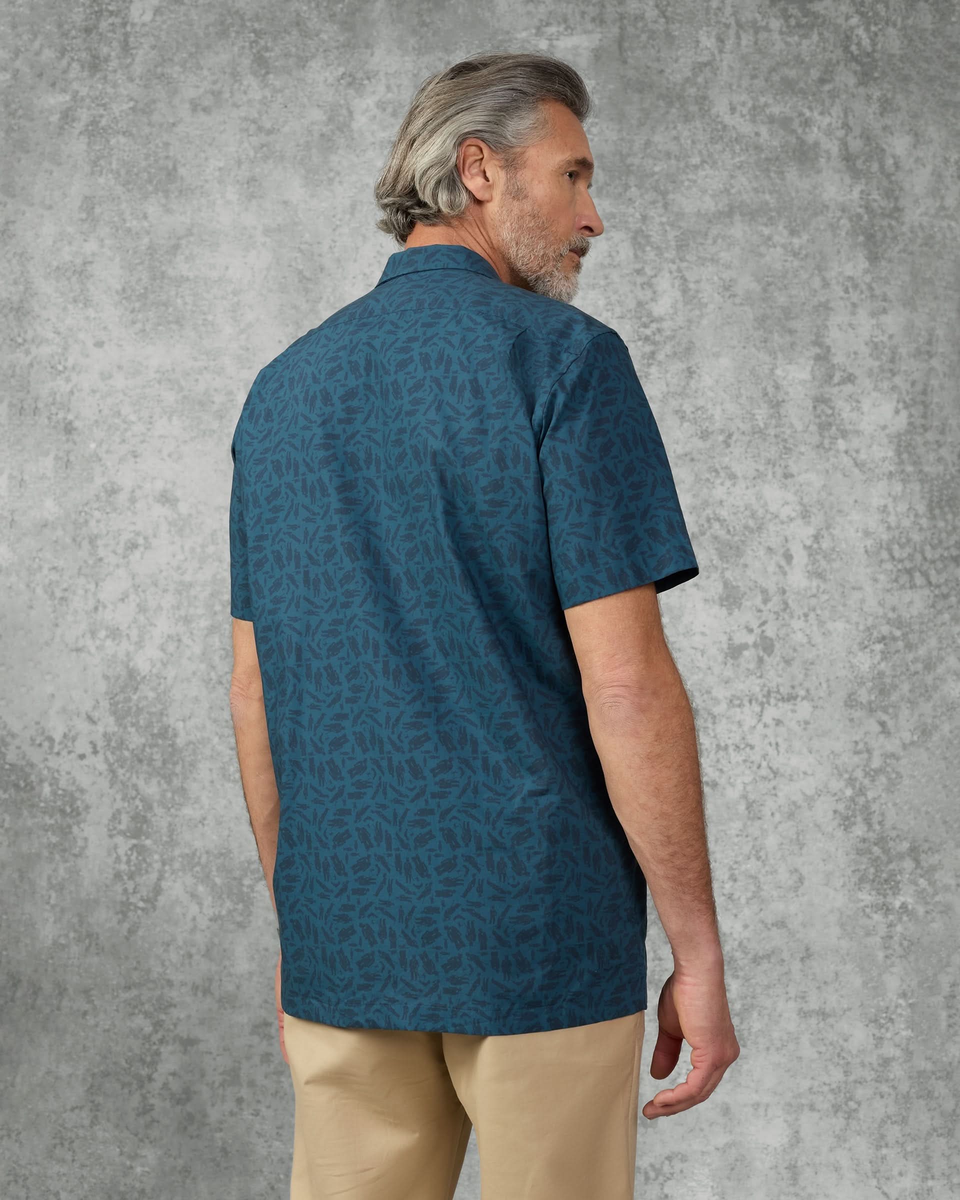 Heath Cotton & Lyocell Portsmouth Men Shirt Teal