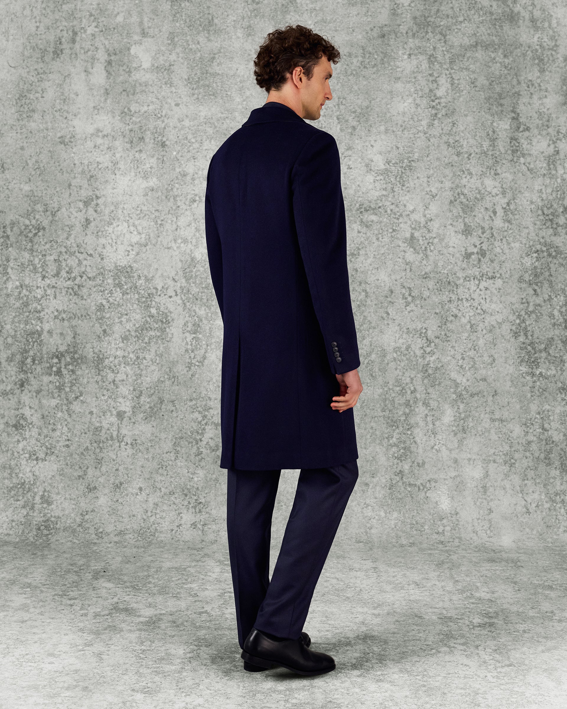 Kingsley Wool Overcoat Navy