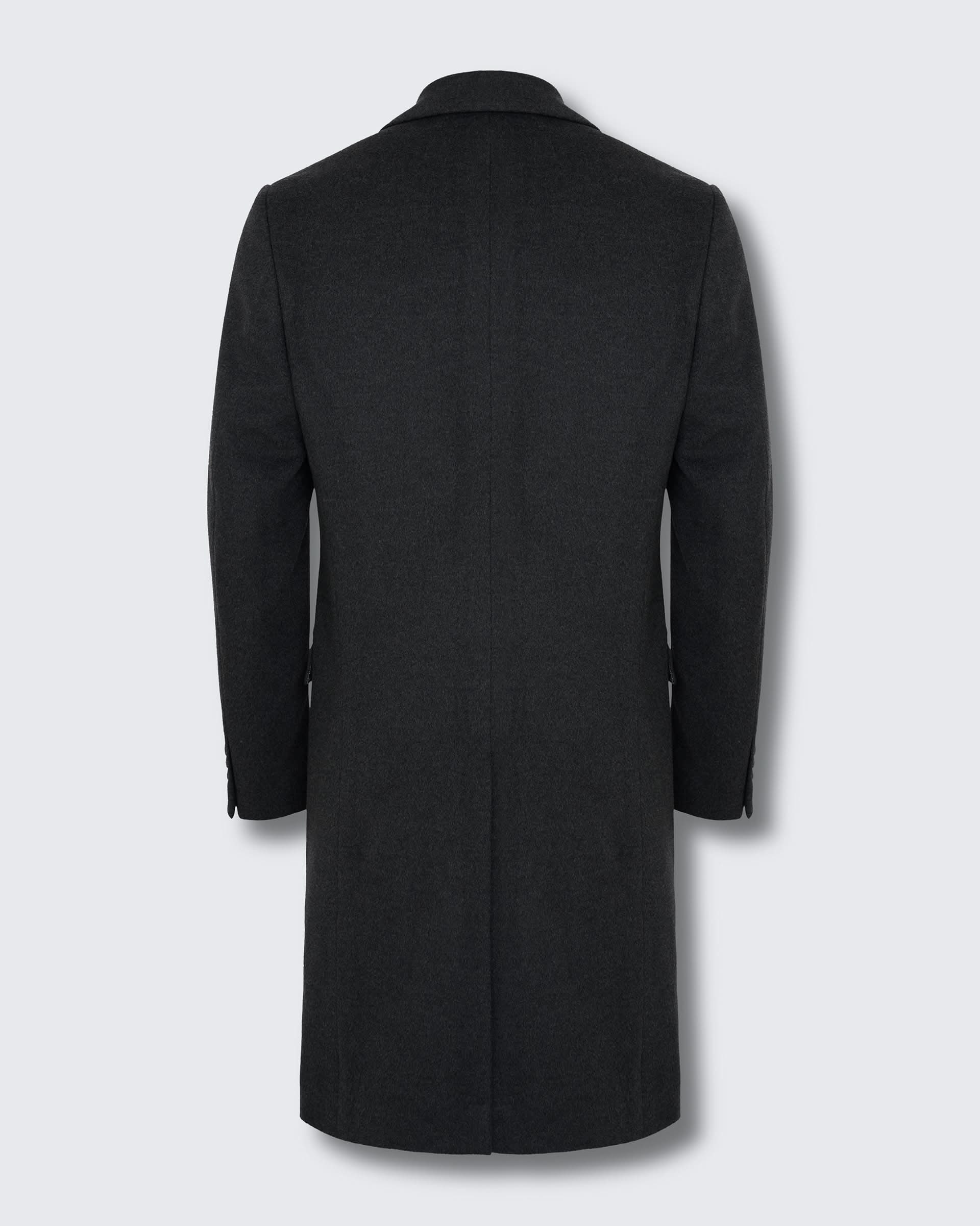 Kingsley Wool Cashmere Top Coat Charcoal