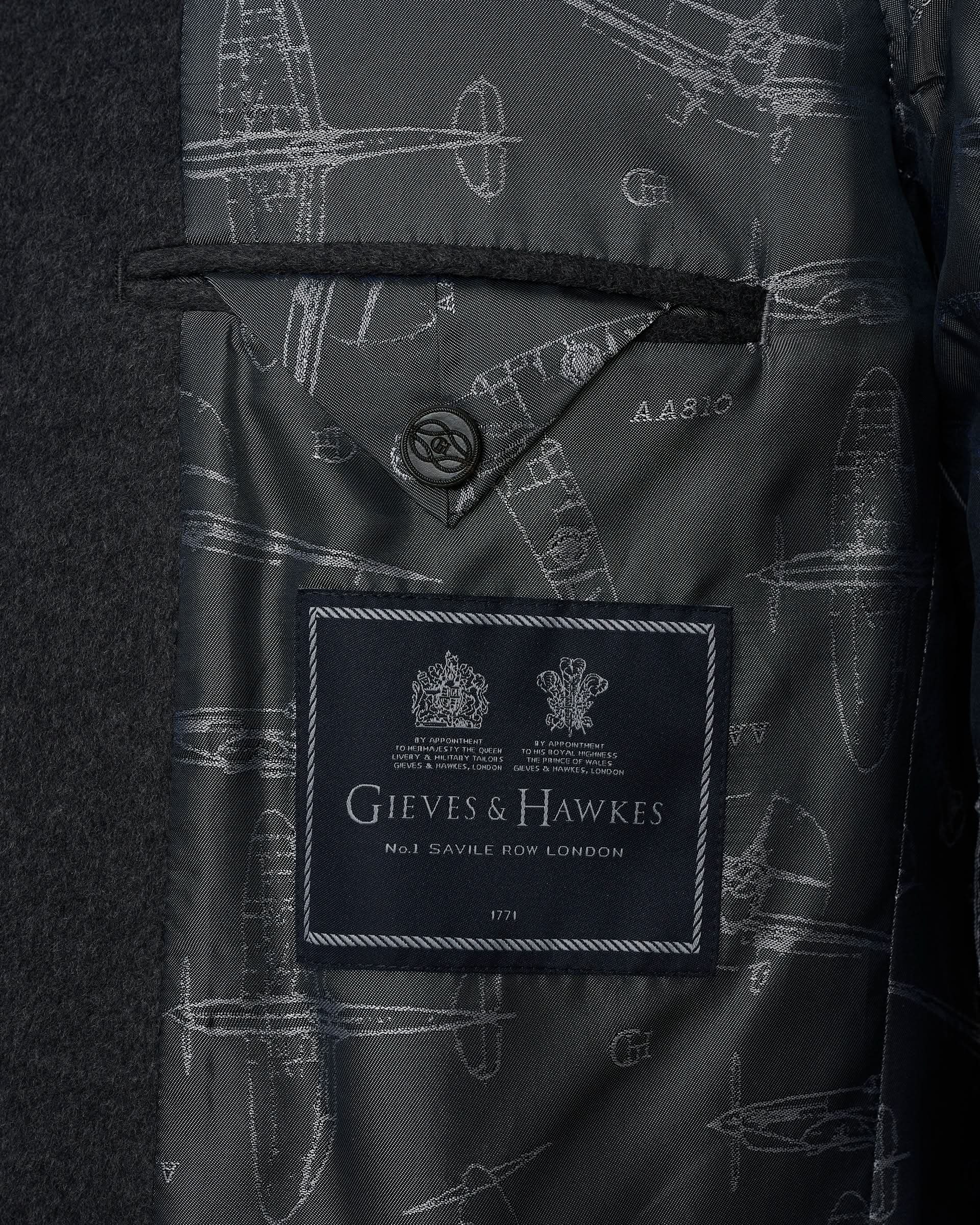 Kingsley Wool Cashmere Top Coat Charcoal