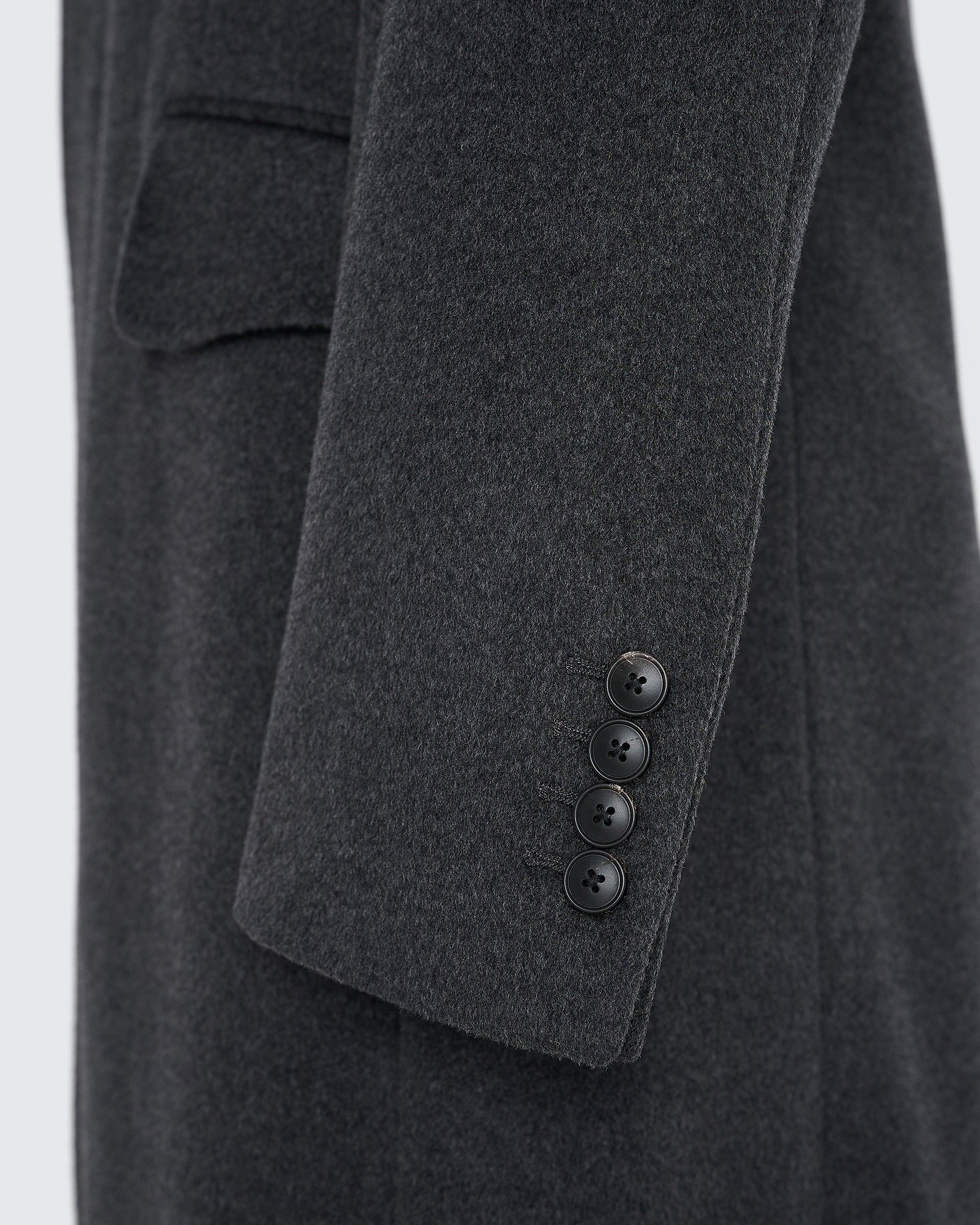 Kingsley Wool Cashmere Top Coat Charcoal