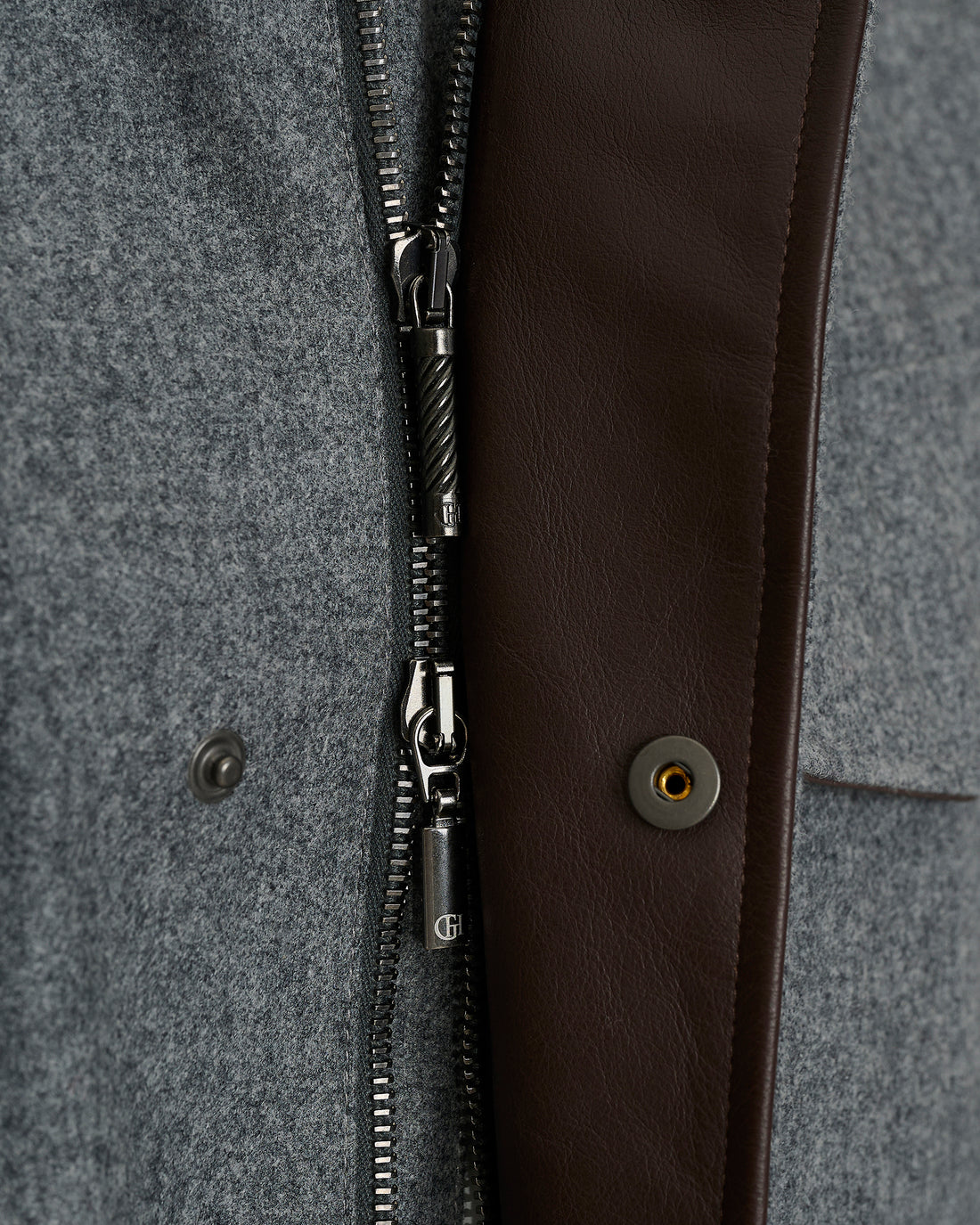 Lander Field Jacket Grey Flannel With Membrane