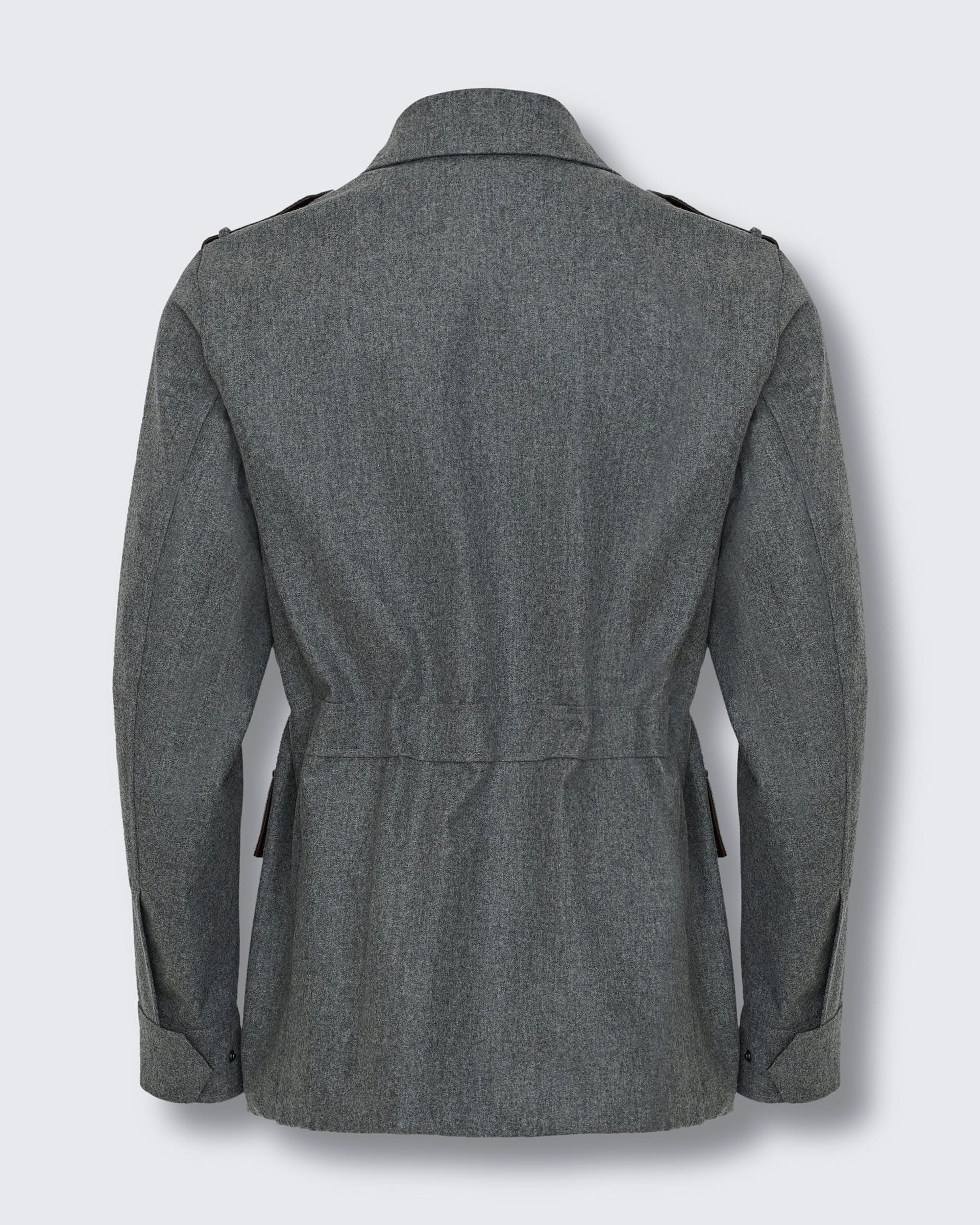 Lander Field Jacket Grey Flannel With Membrane