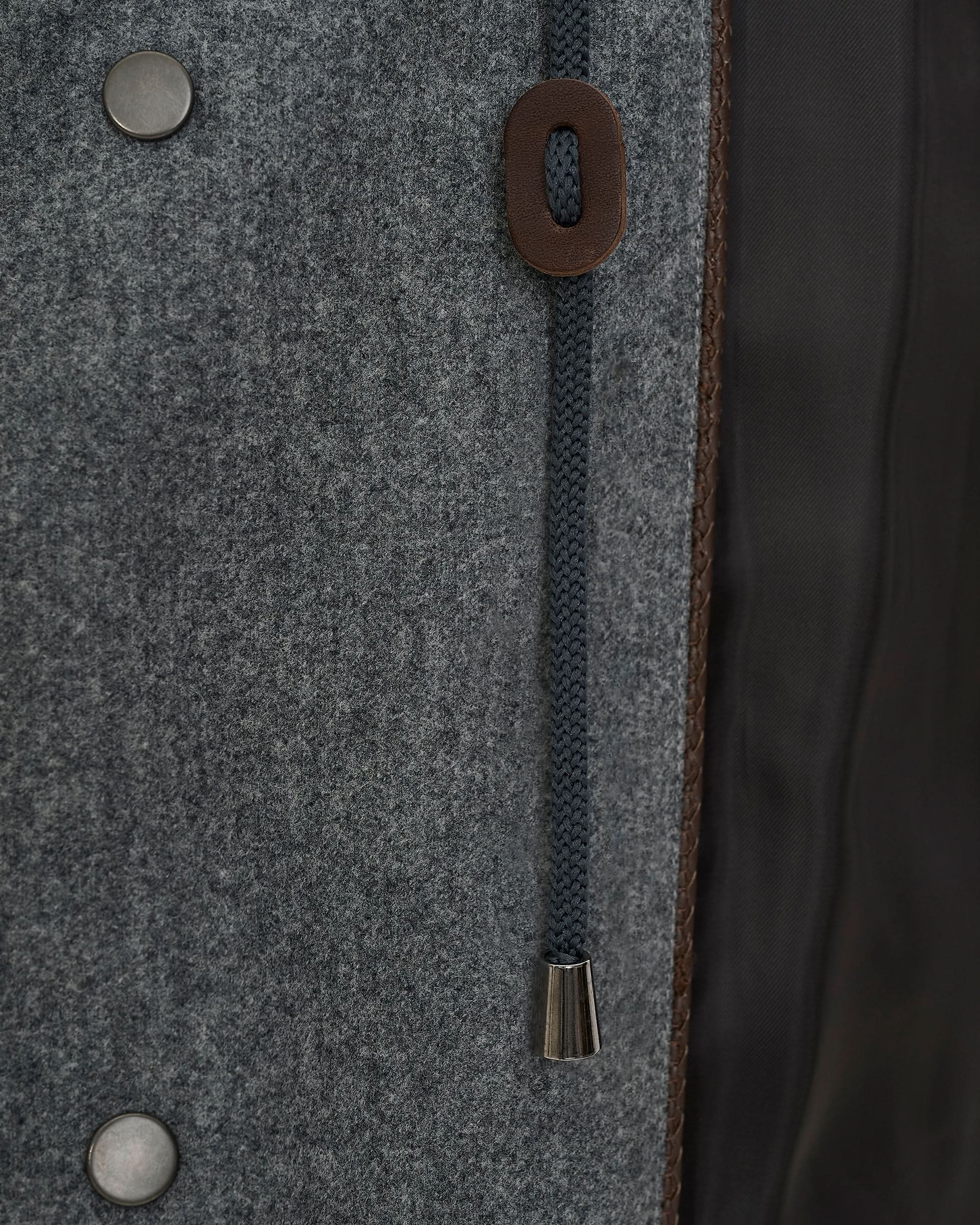 Lander Field Jacket Grey Flannel With Membrane