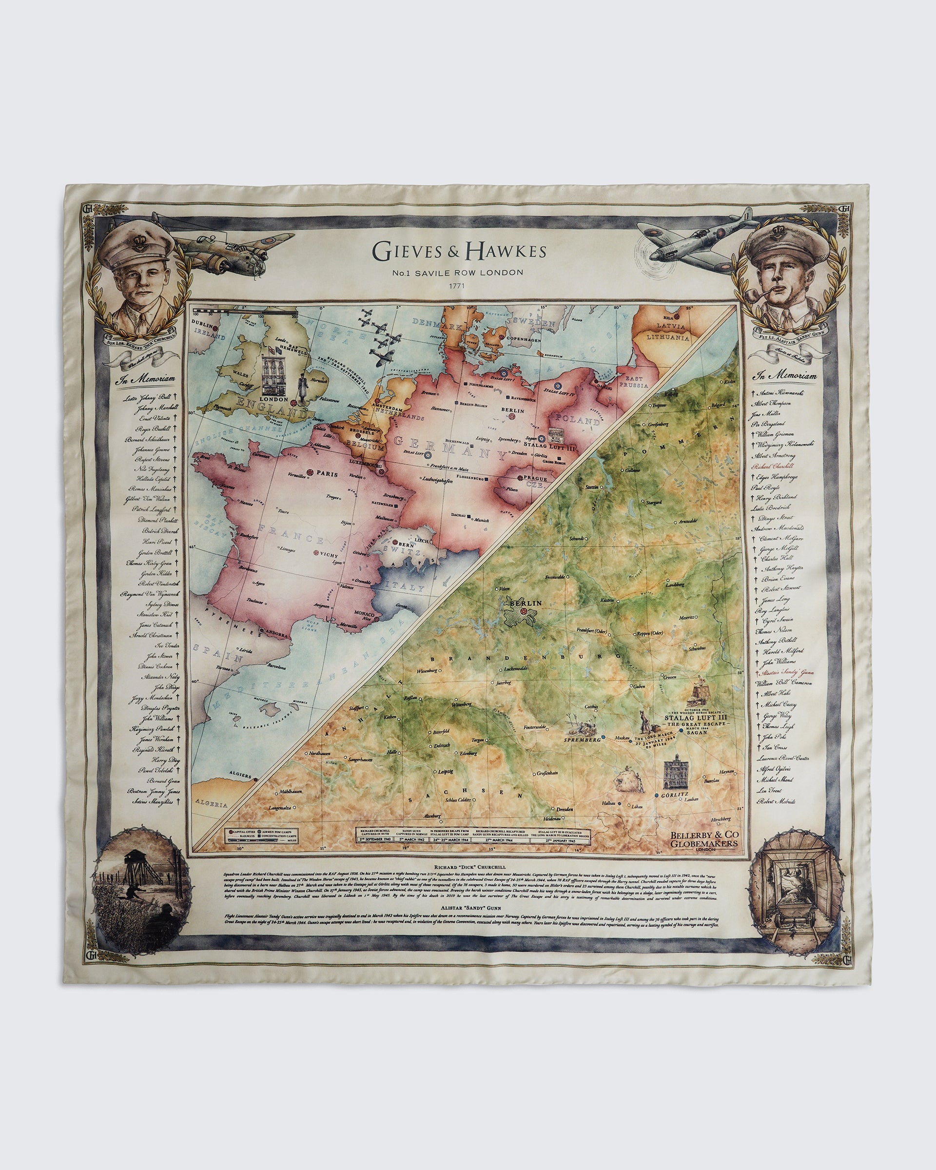 Bethell Multi Great Escape Map Scarf