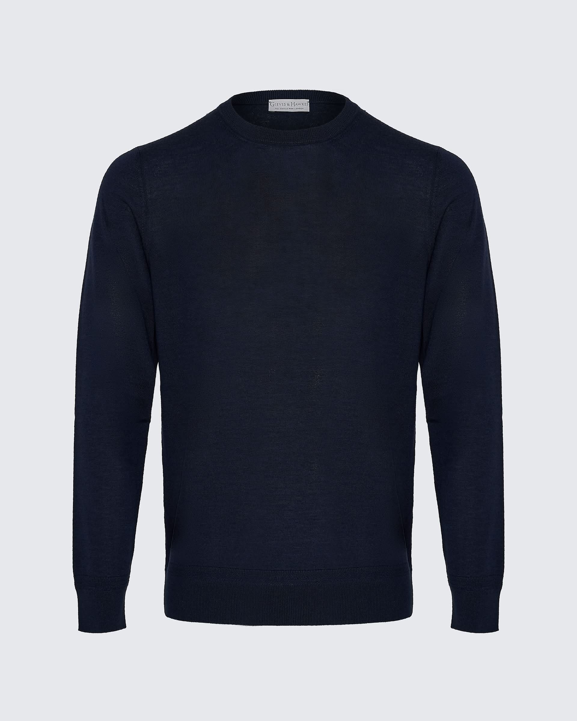 Lucas Merino Wool Silk Cashmere Crew Jumper