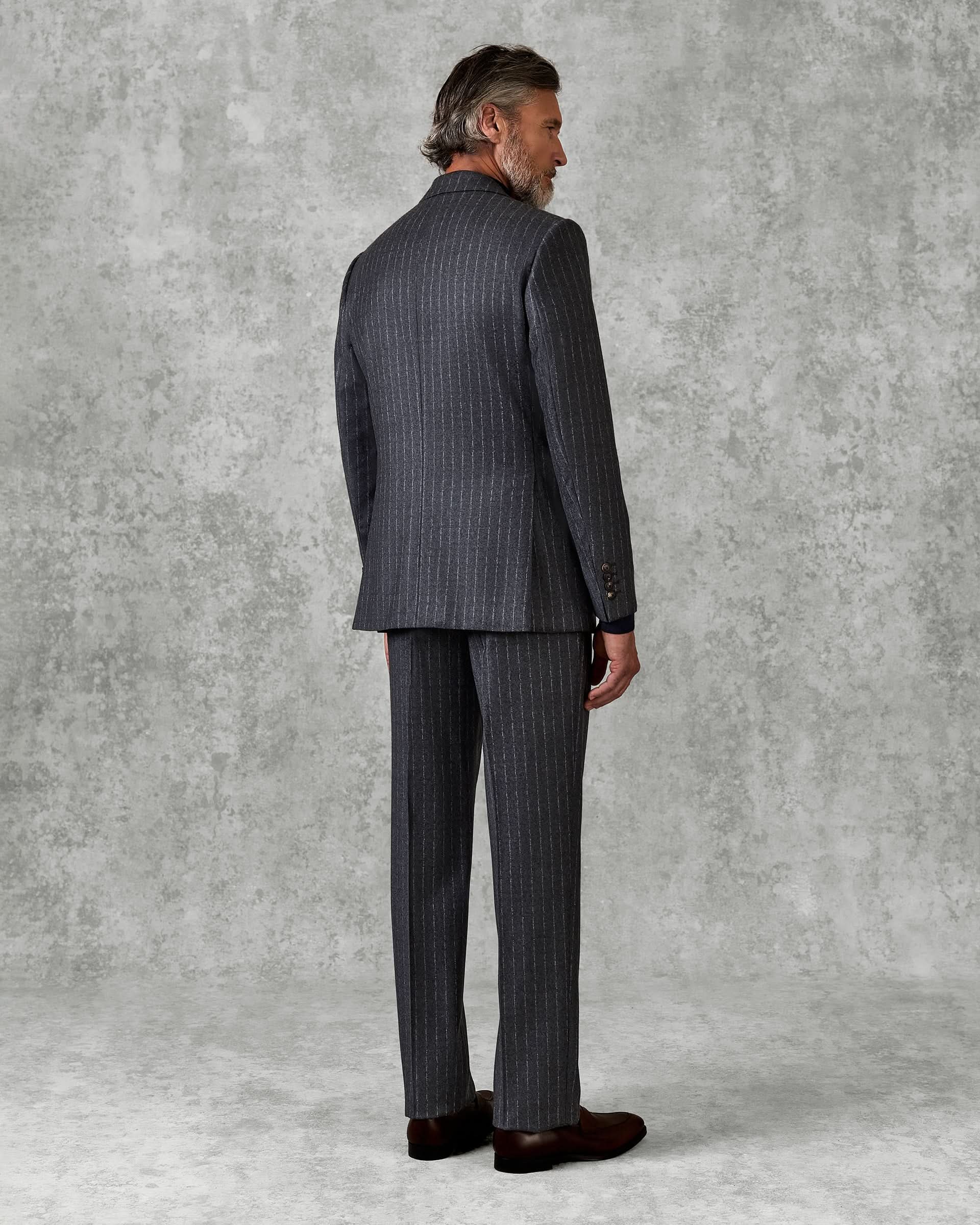Gunn Wool Cashmere Suit Jacket Grey Morse Code