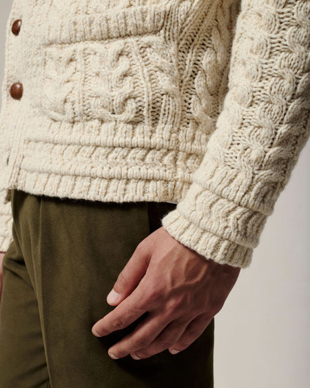 Nair Donegal Merino Wool Cardigan White
