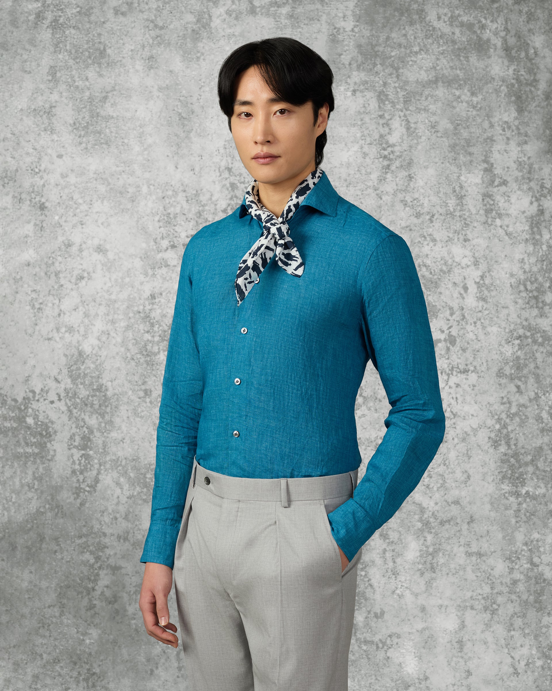 Dixon Linen Shirt Teal