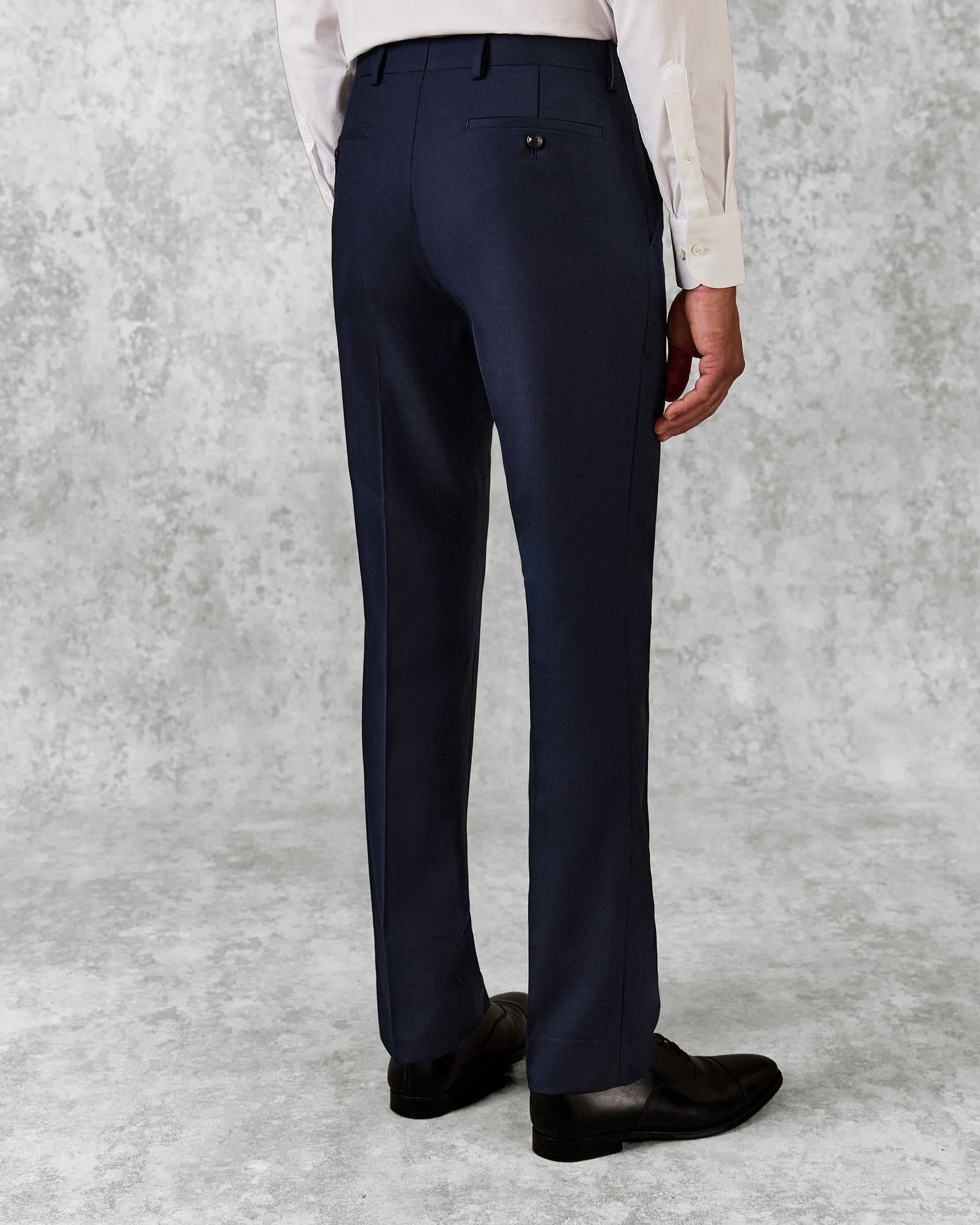 Doughty Double Breasted Wool Twill Suit Navy