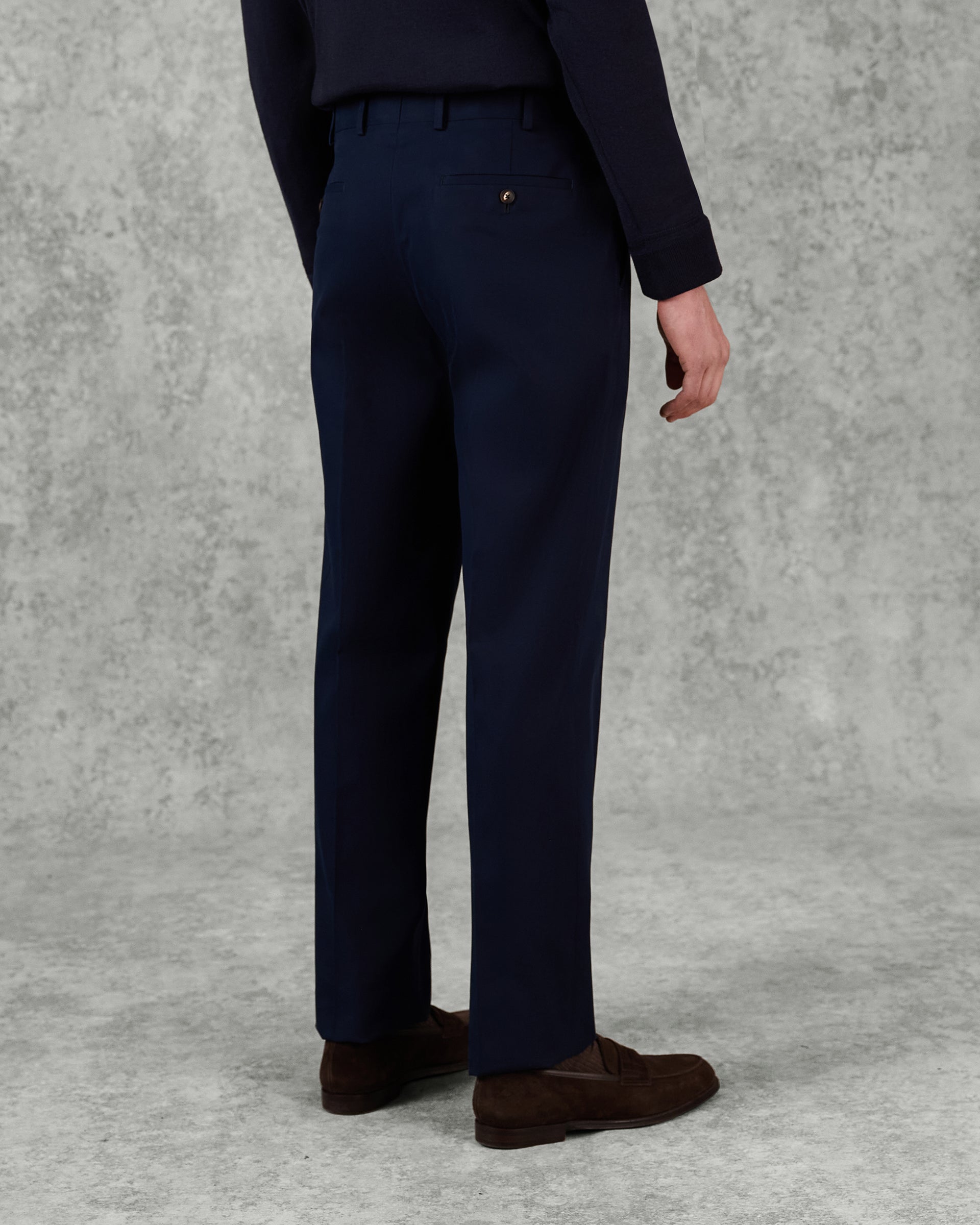 Stanley Cotton Cashmere Suit Trouser Navy