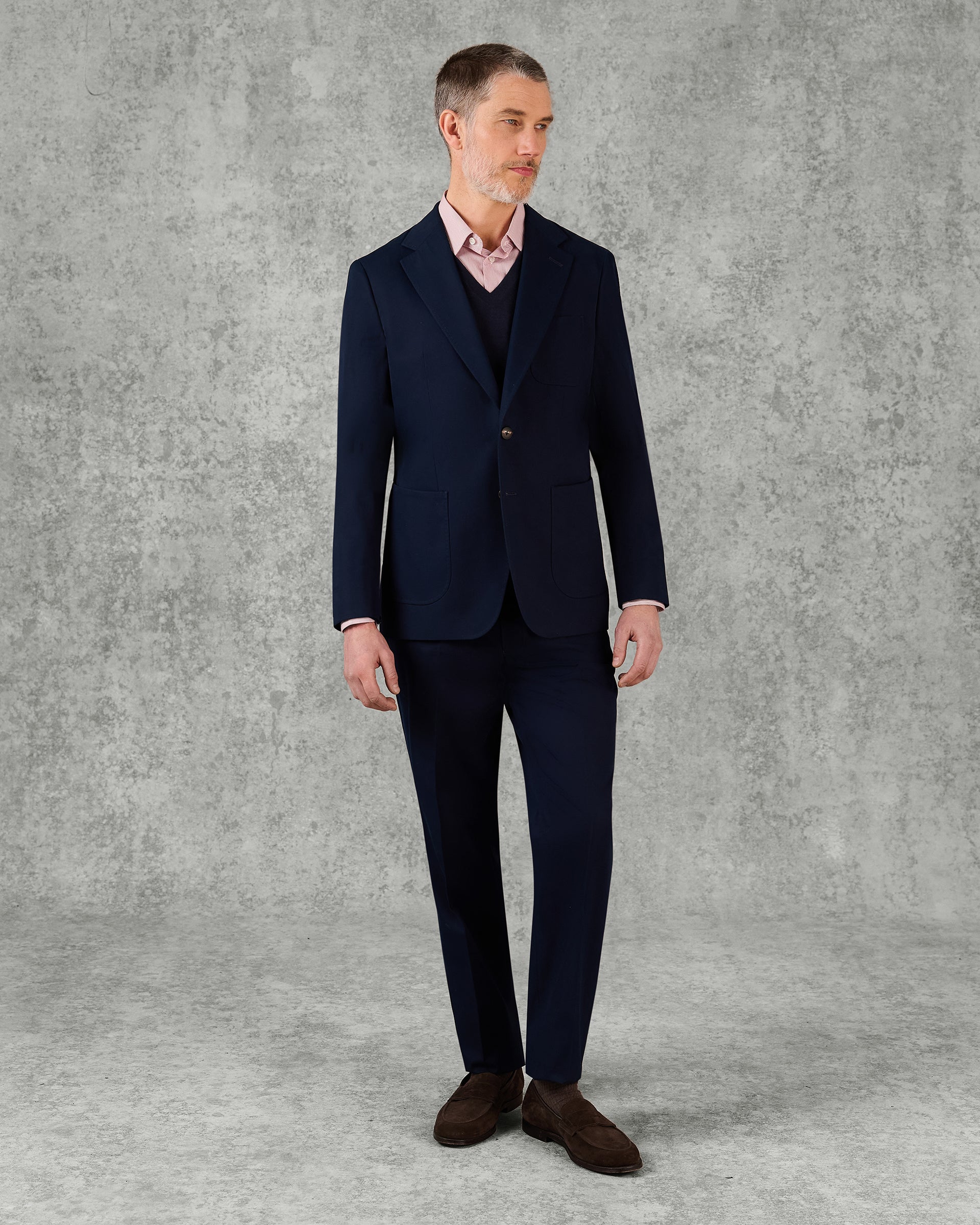 Stanley Cotton & Cashmere Suit Navy