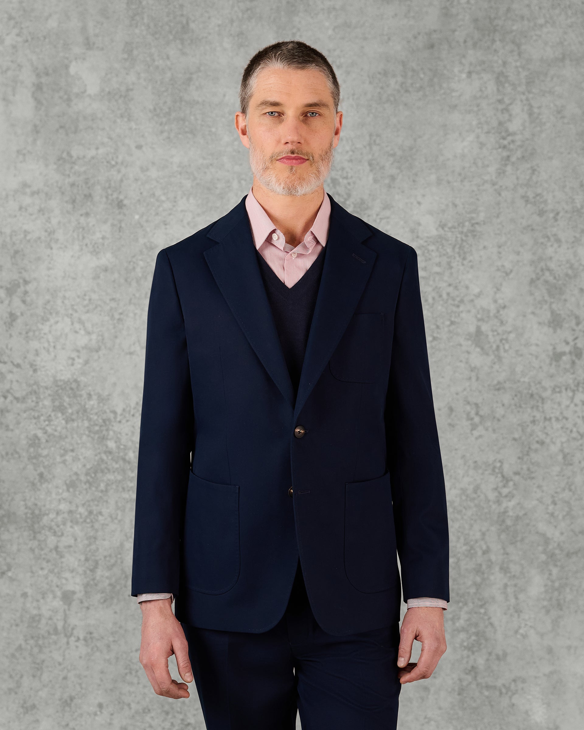 Stanley Cotton & Cashmere Suit Navy