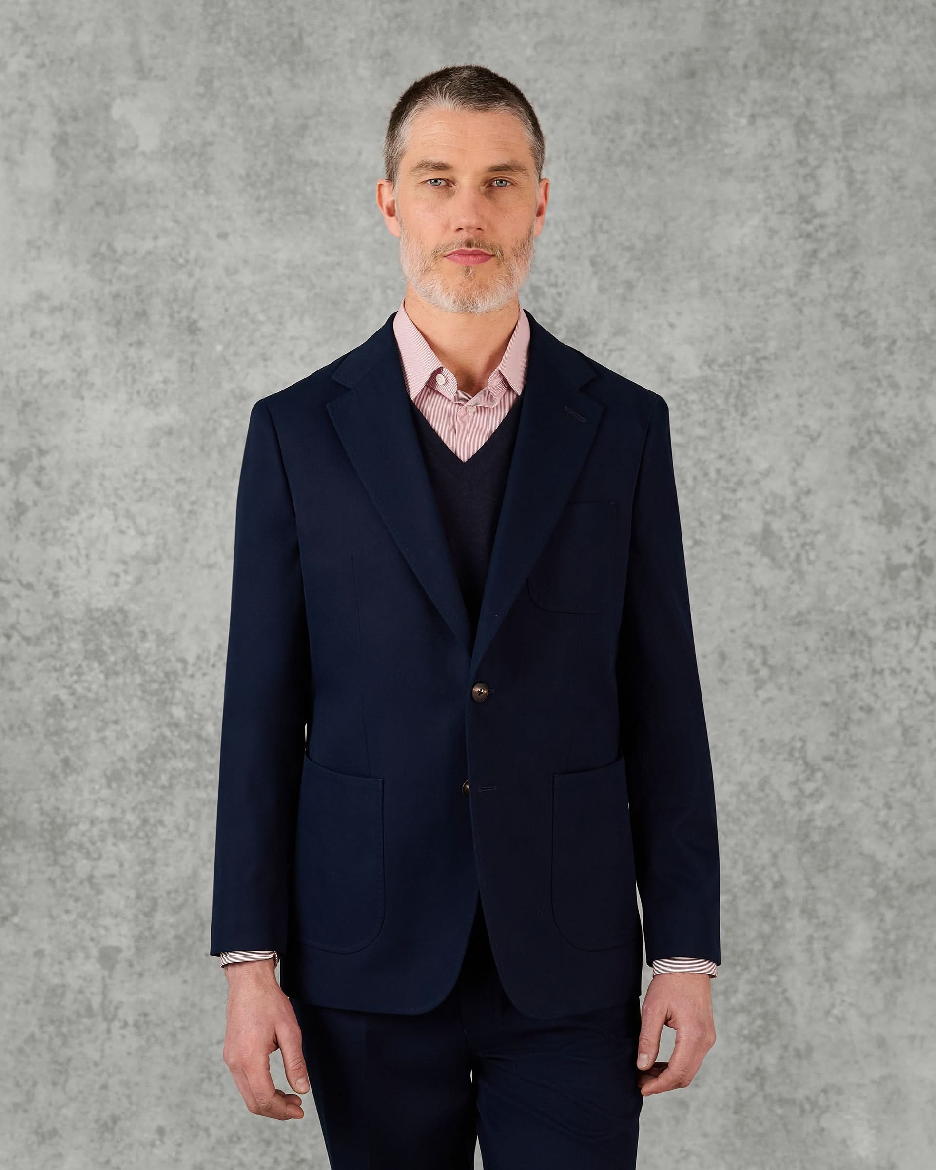 Stanley Cotton & Cashmere Suit Navy