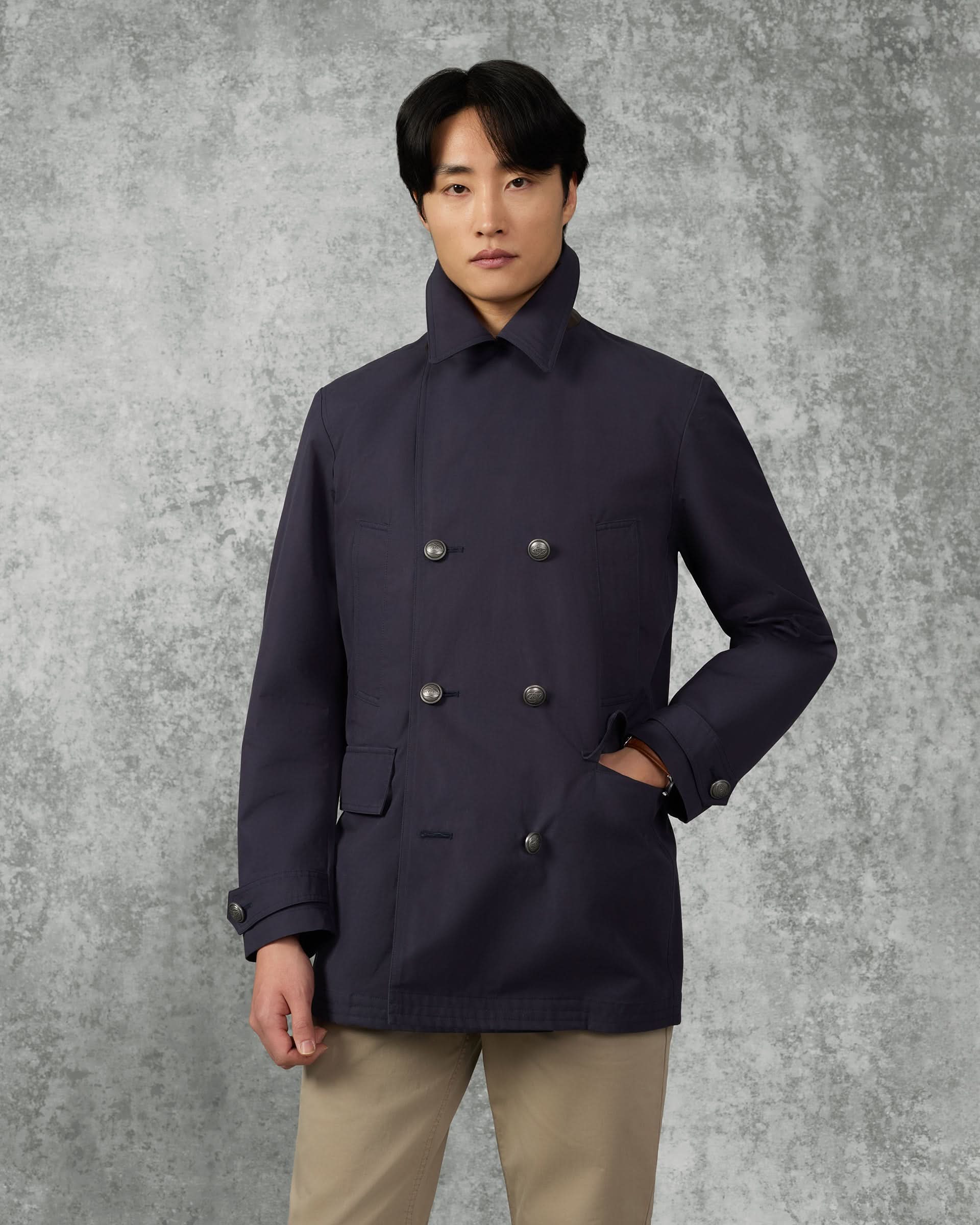 Spencer Ventile Cotton Water Repellent Peacoat Navy