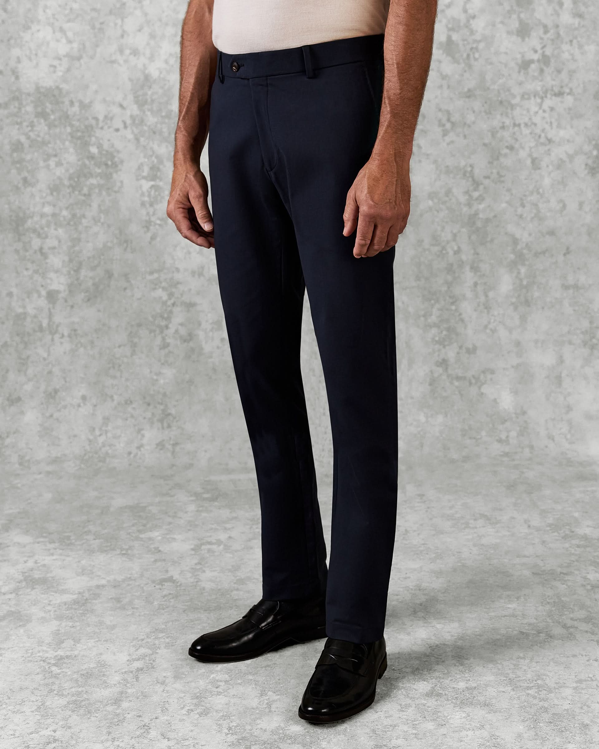 Walker Cotton Stretch Chino Plain Navy