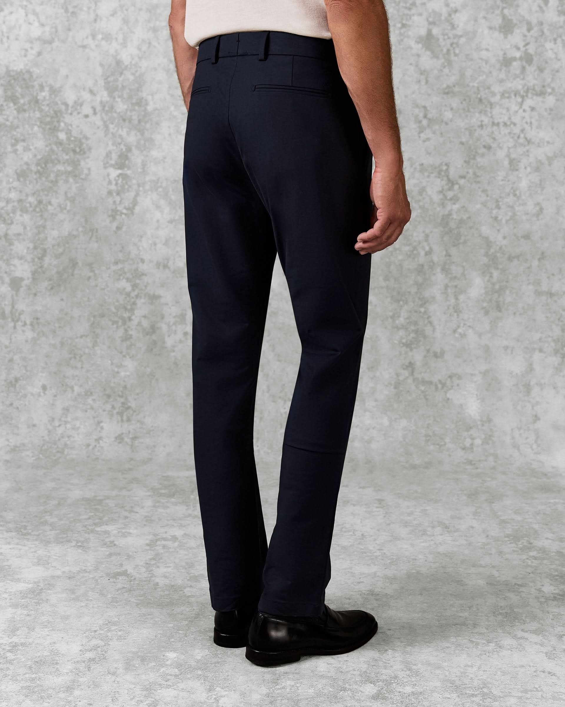 Walker Cotton Stretch Chino Plain Navy