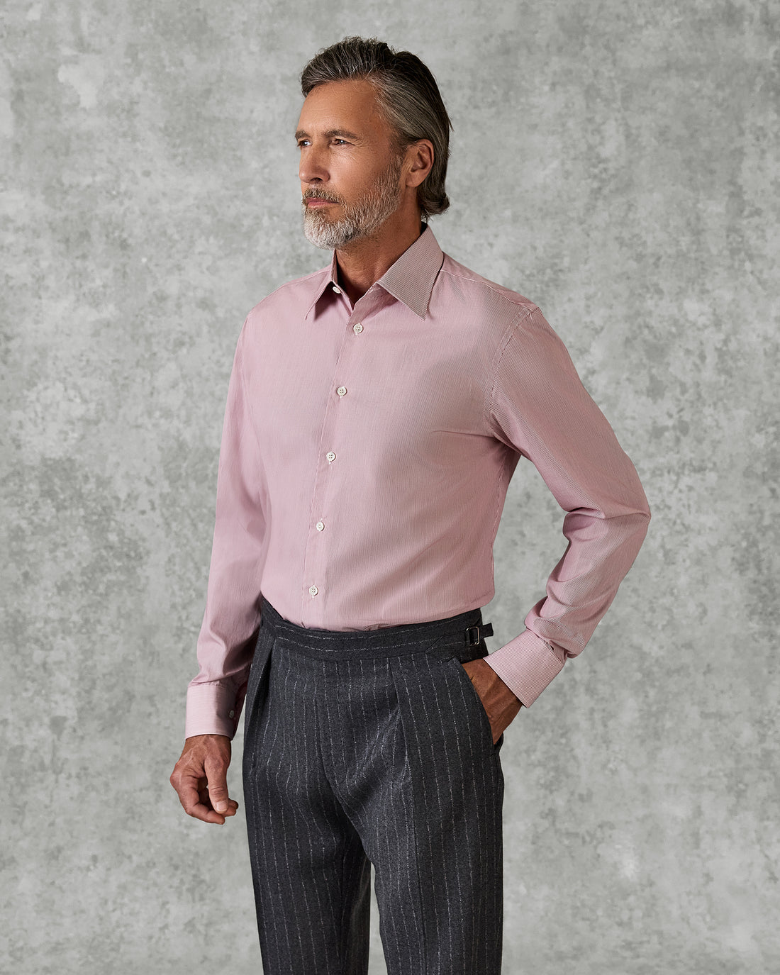 Kidder Red Stripe Cotton Shirt