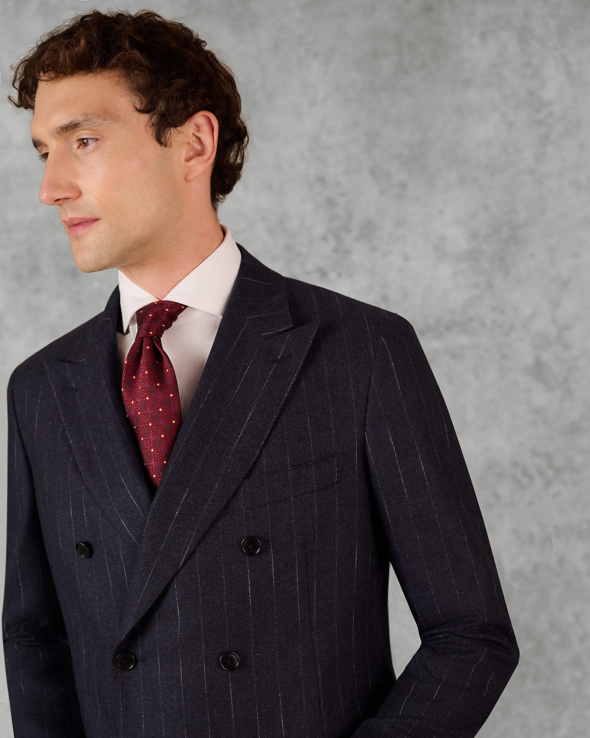 Callaghan Stripe Cashmere & Wool Suit