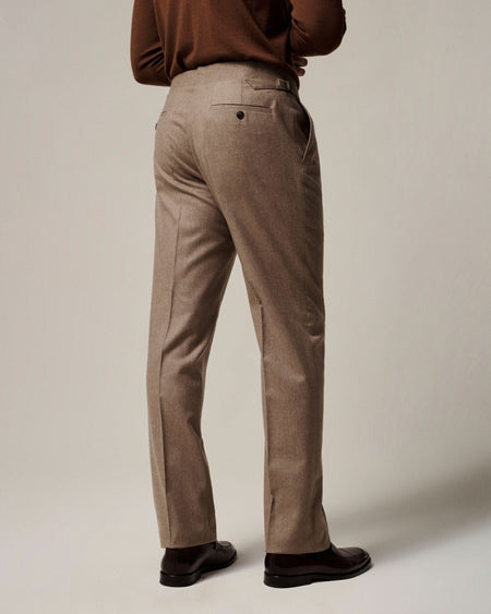 Daniels Flannel Wool Single Pleated Suit Pant