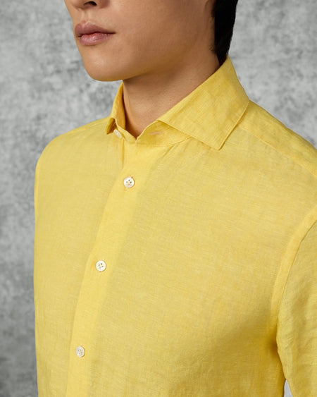 Dixon Linen Shirt Bright Yellow