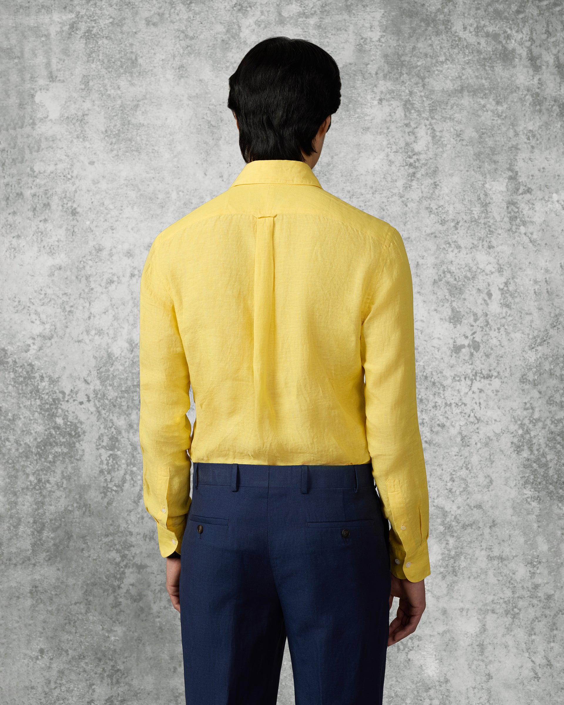 Dixon Linen Shirt Bright Yellow