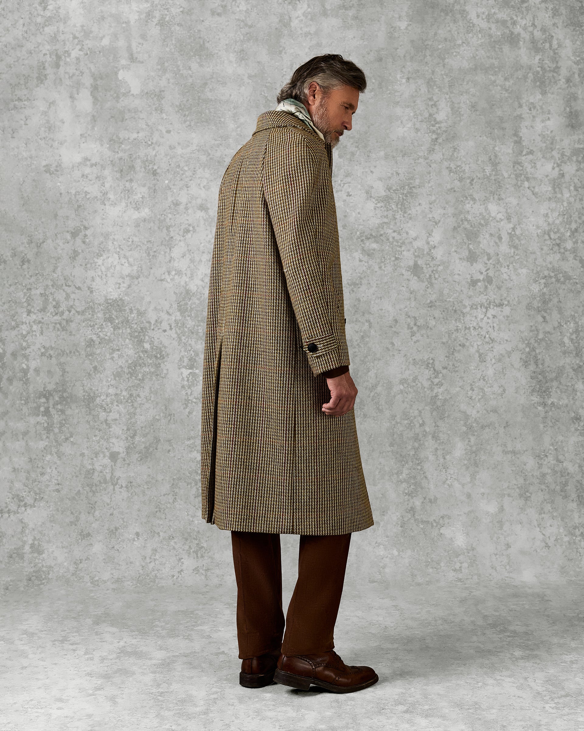 Kenmore Herringbone Raglan Coat Multi Shepard Check